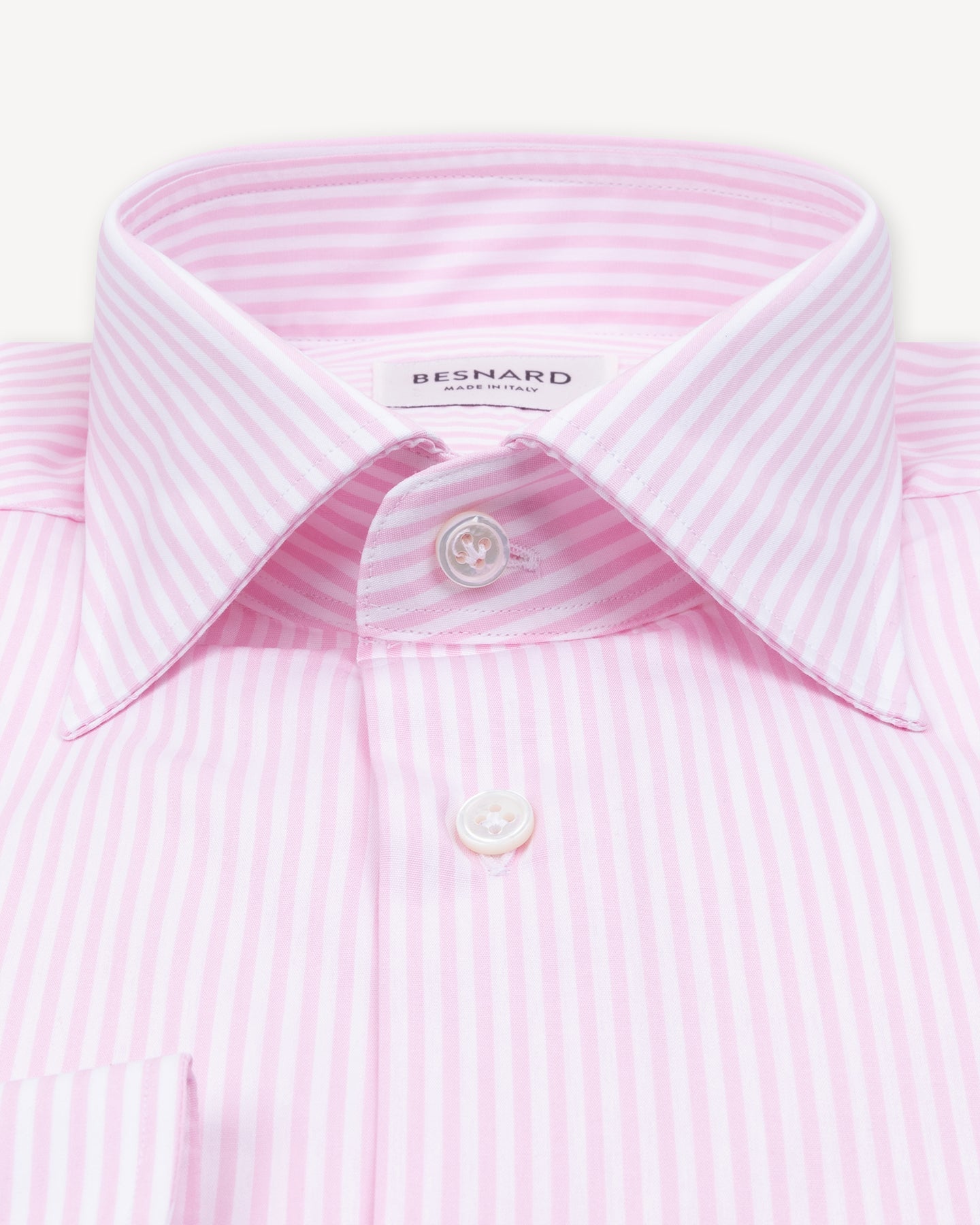 Pink Bengal Stripe Spread Collar Shirt