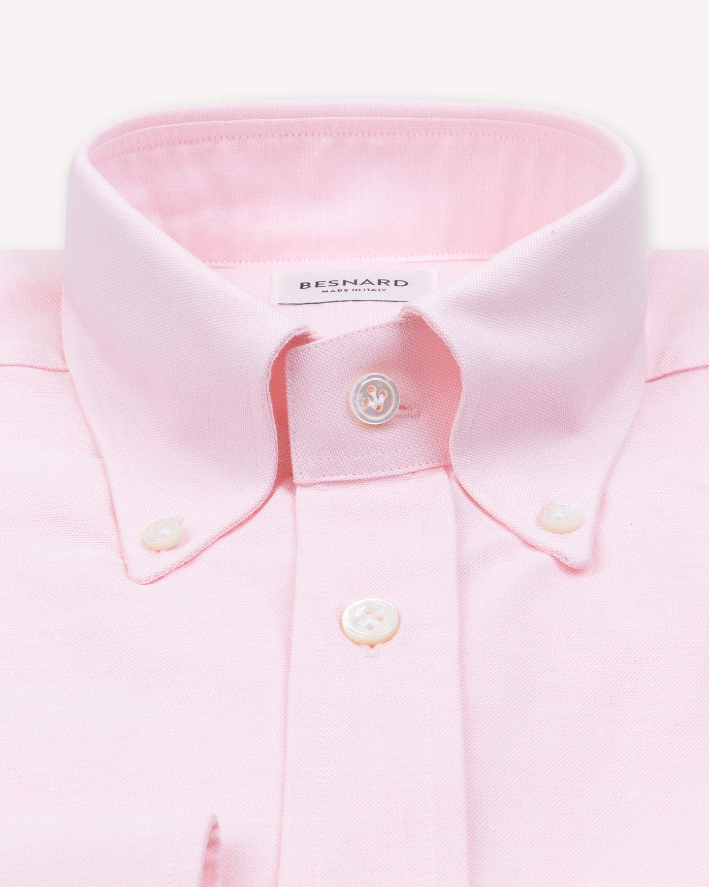 Pink OCBD Shirt with collar roll