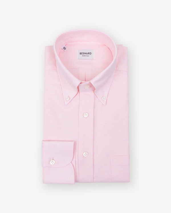 Pink Oxford Cloth Button Down Shirt