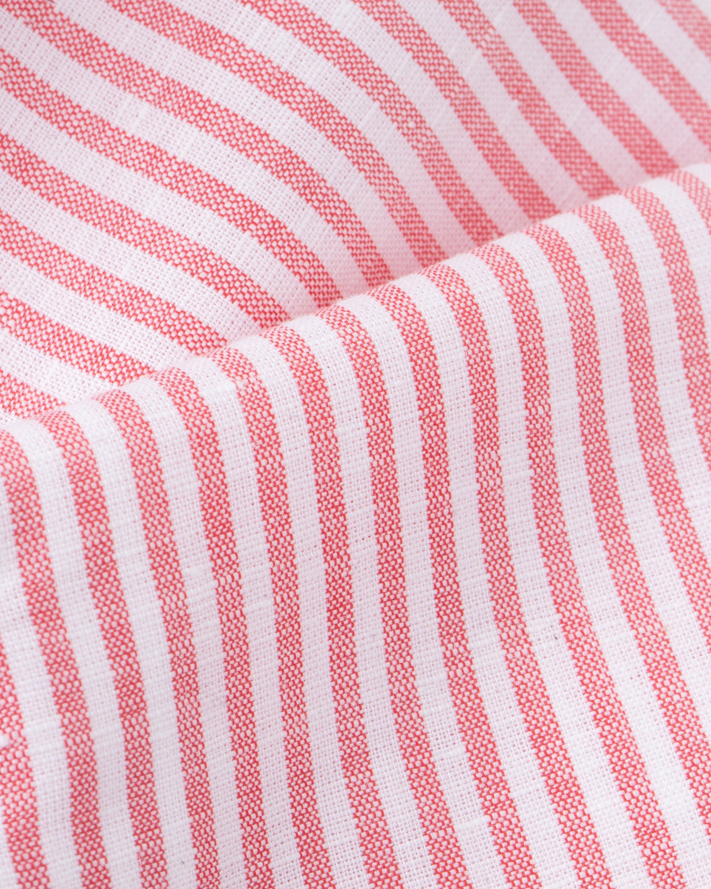 Red bengal stripe cotton linen shirt fabric