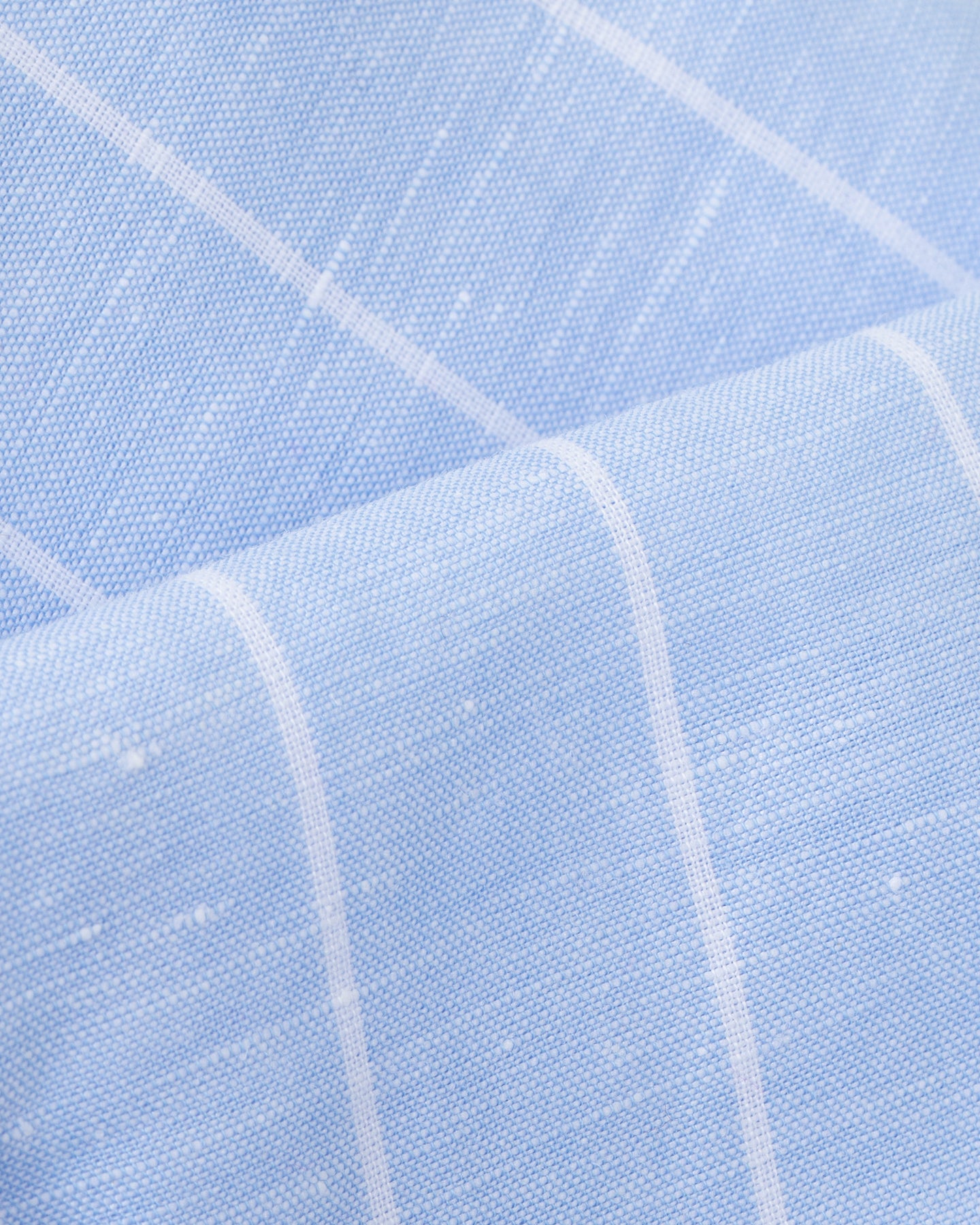 Light blue reverse stripe cotton linen shirt fabric