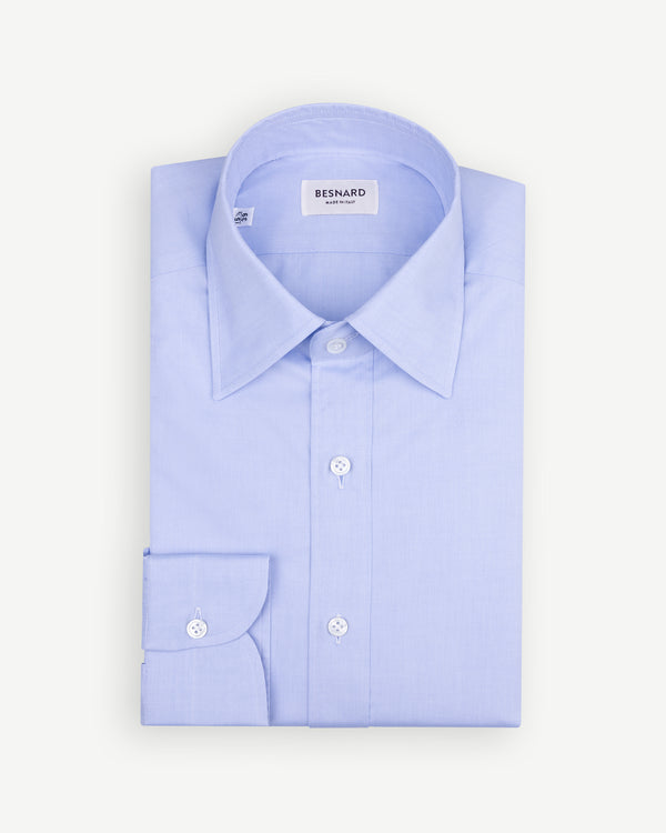 Light Blue Pinpoint Point Collar Shirt