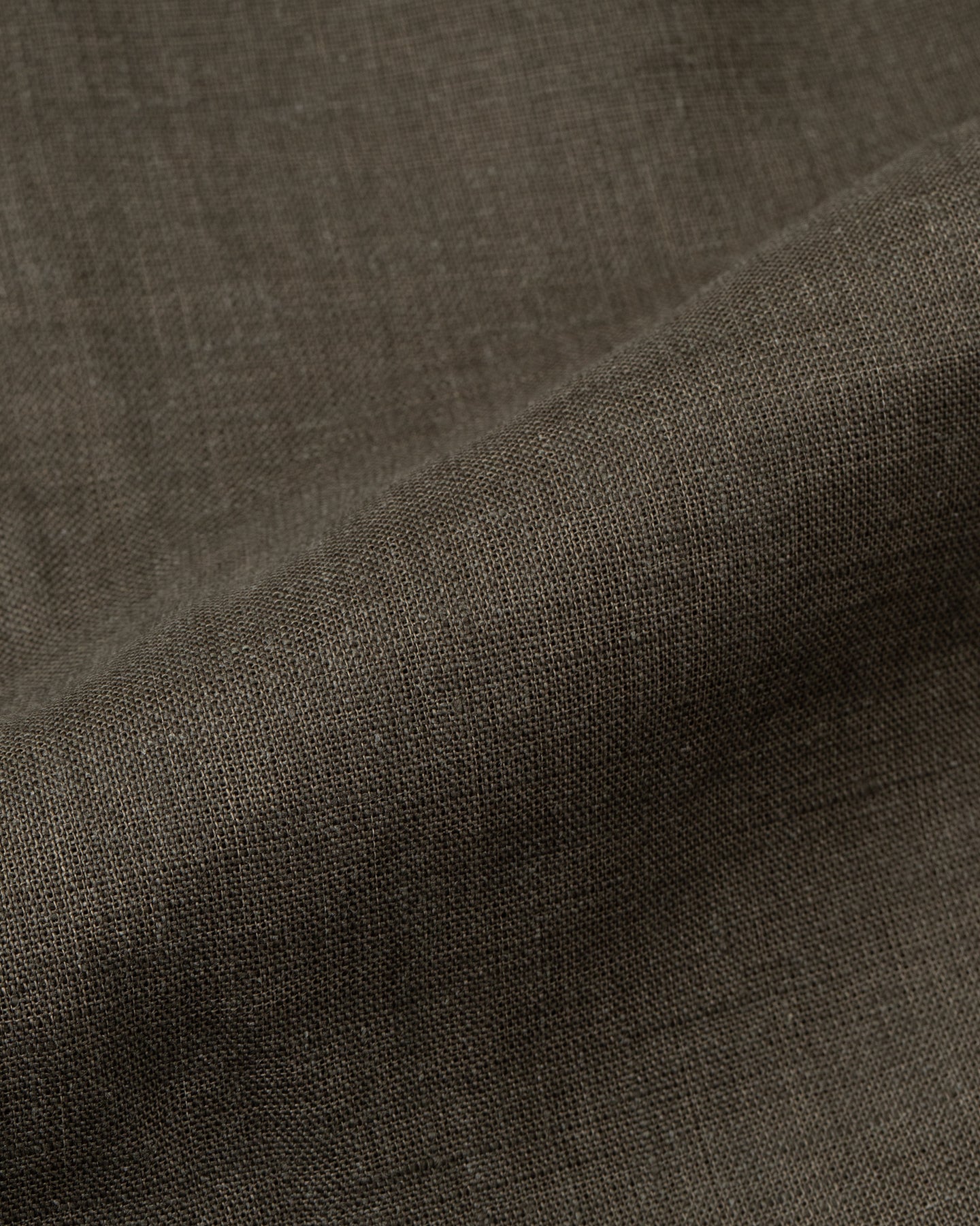 Olive green linen shirt fabric