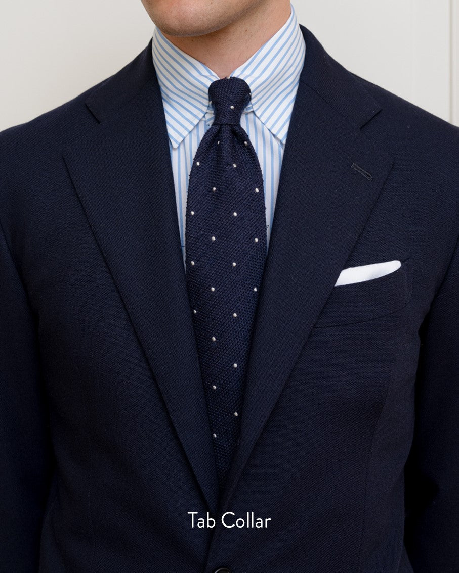 Thomas Mason Light Blue Wide Stripe Premium Oxford Cloth