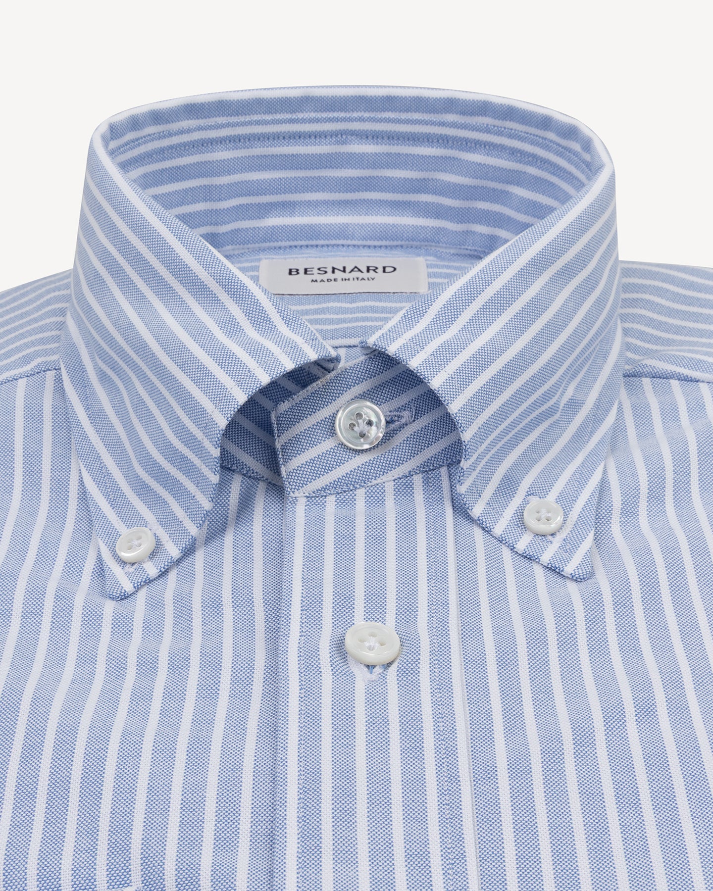 Blue Reverse Stripe Oxford Cloth with soft collar