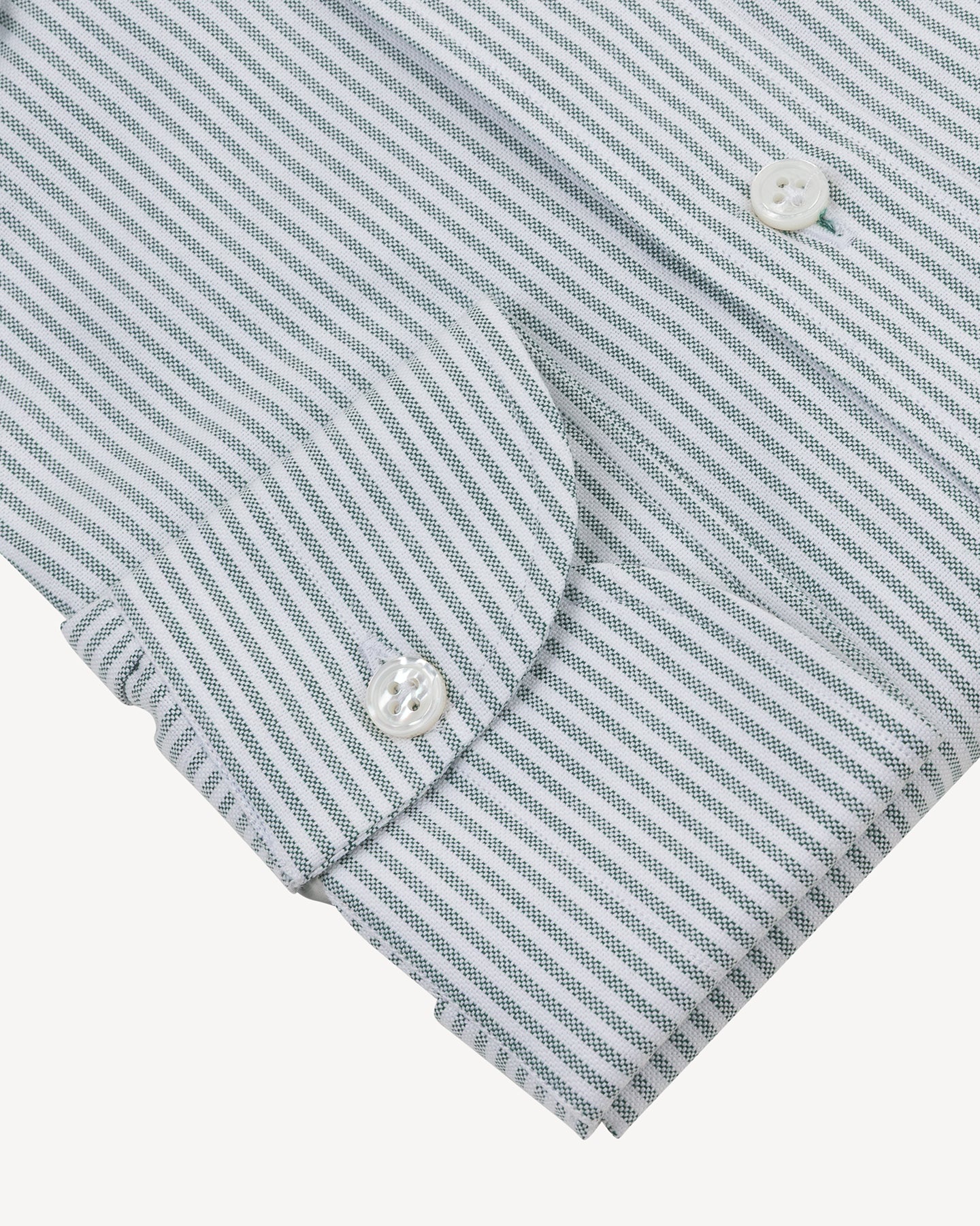 Green University Stripe Oxford Cloth Button Down Shirt