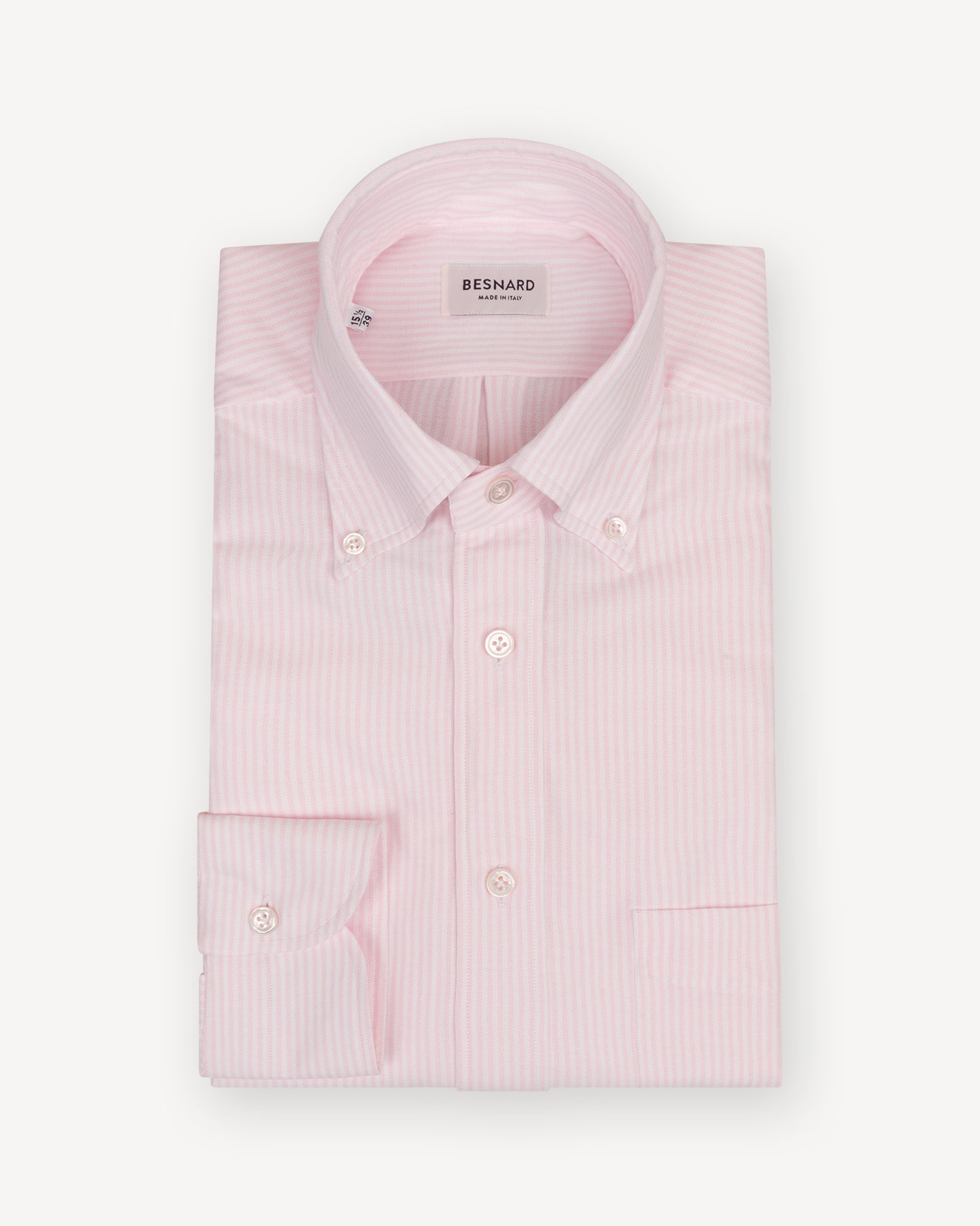 Pink University Stripe Oxford Cloth Button Down Shirt