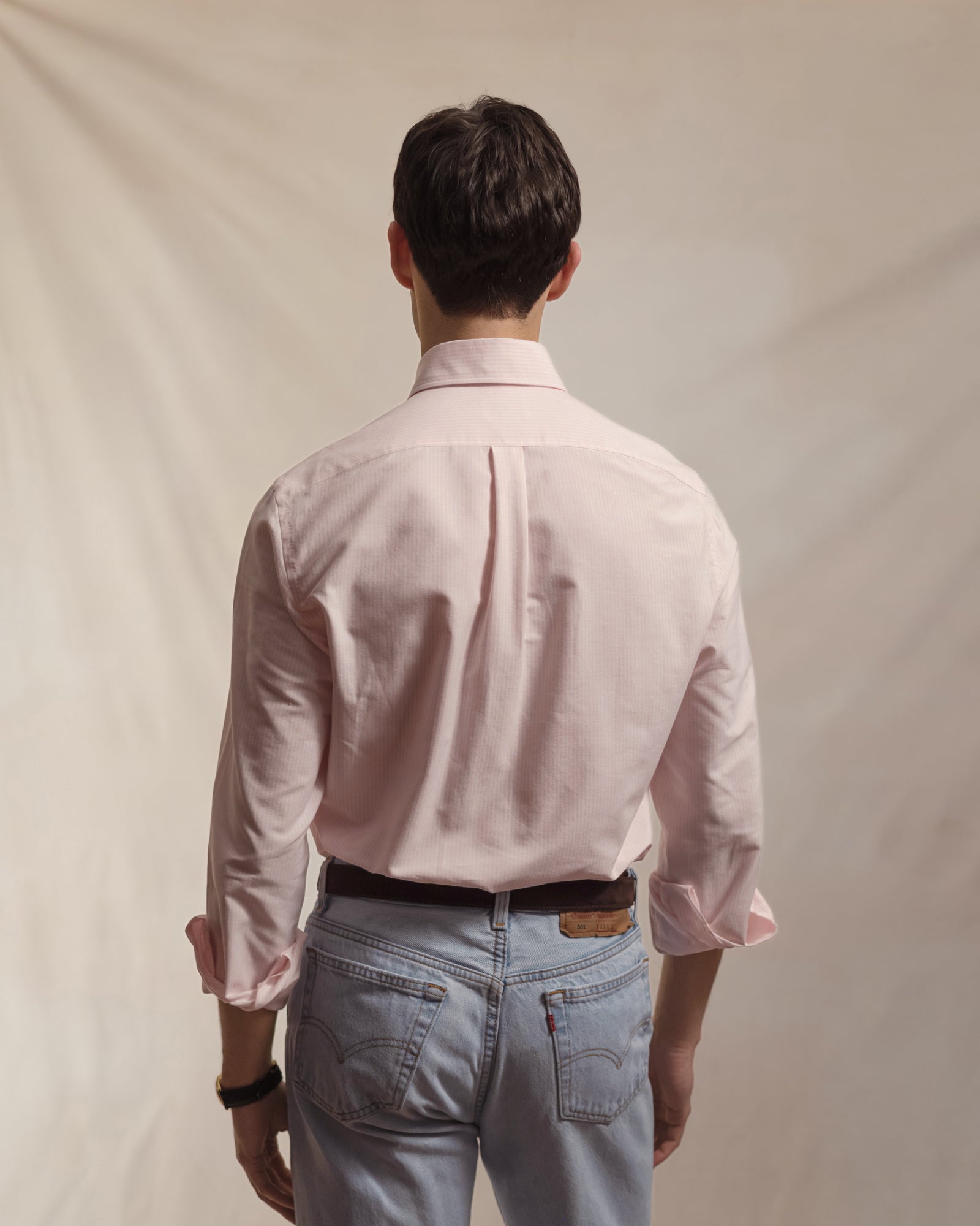 Pink University Stripe Oxford Cloth Button Down Shirt