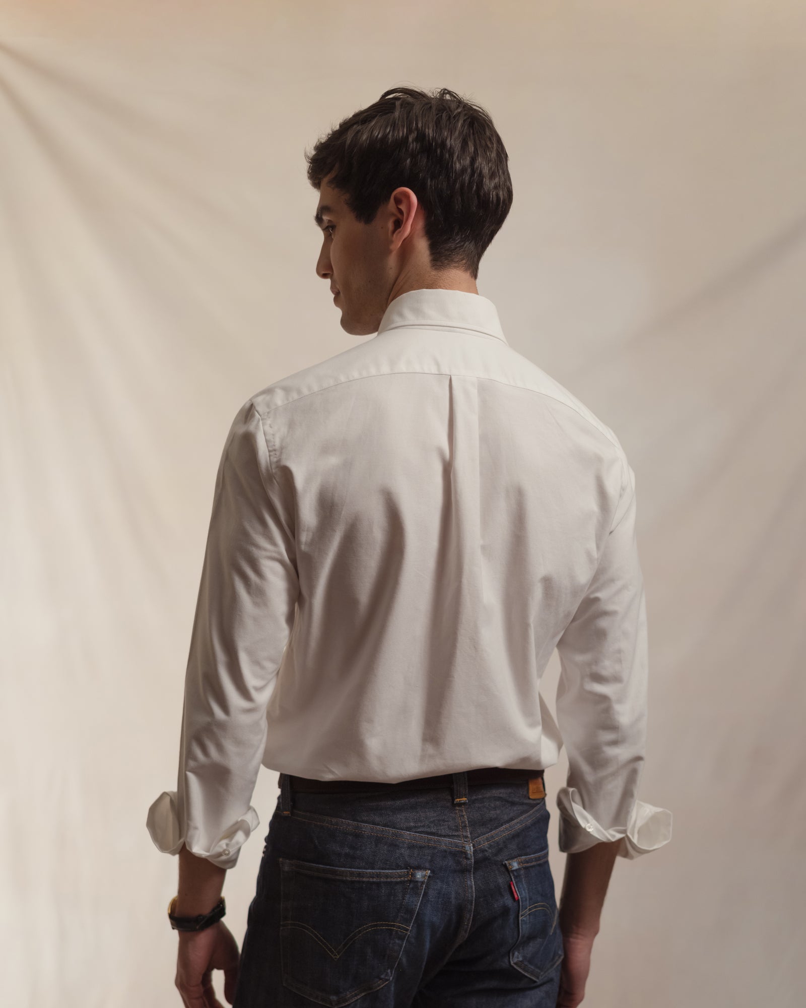 White Oxford Cloth Button Down Shirt
