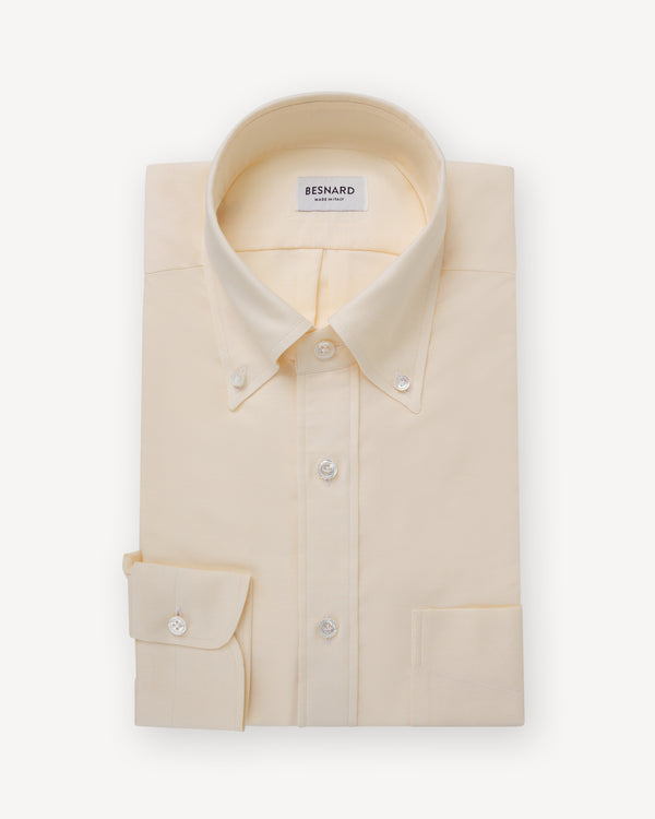 Yellow Oxford Cloth Button Down Shirt