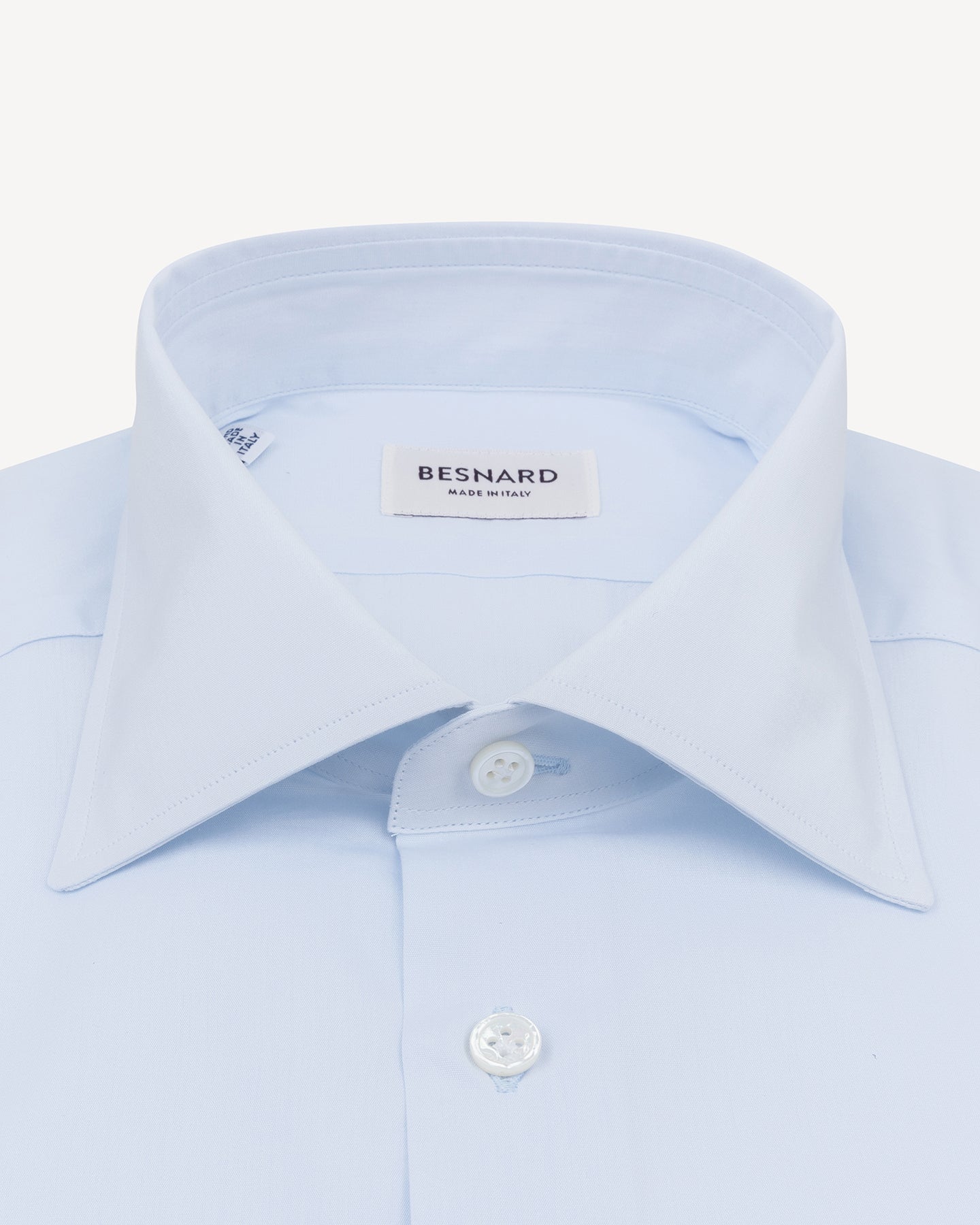 Sky Blue Poplin Spread Collar Shirt