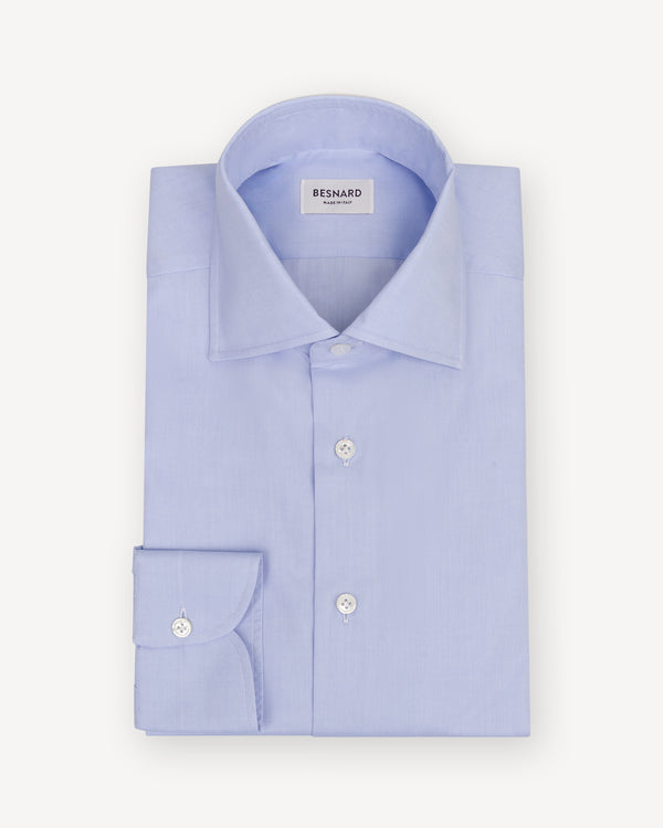 Light Blue Pinpoint Spread Collar Shirt