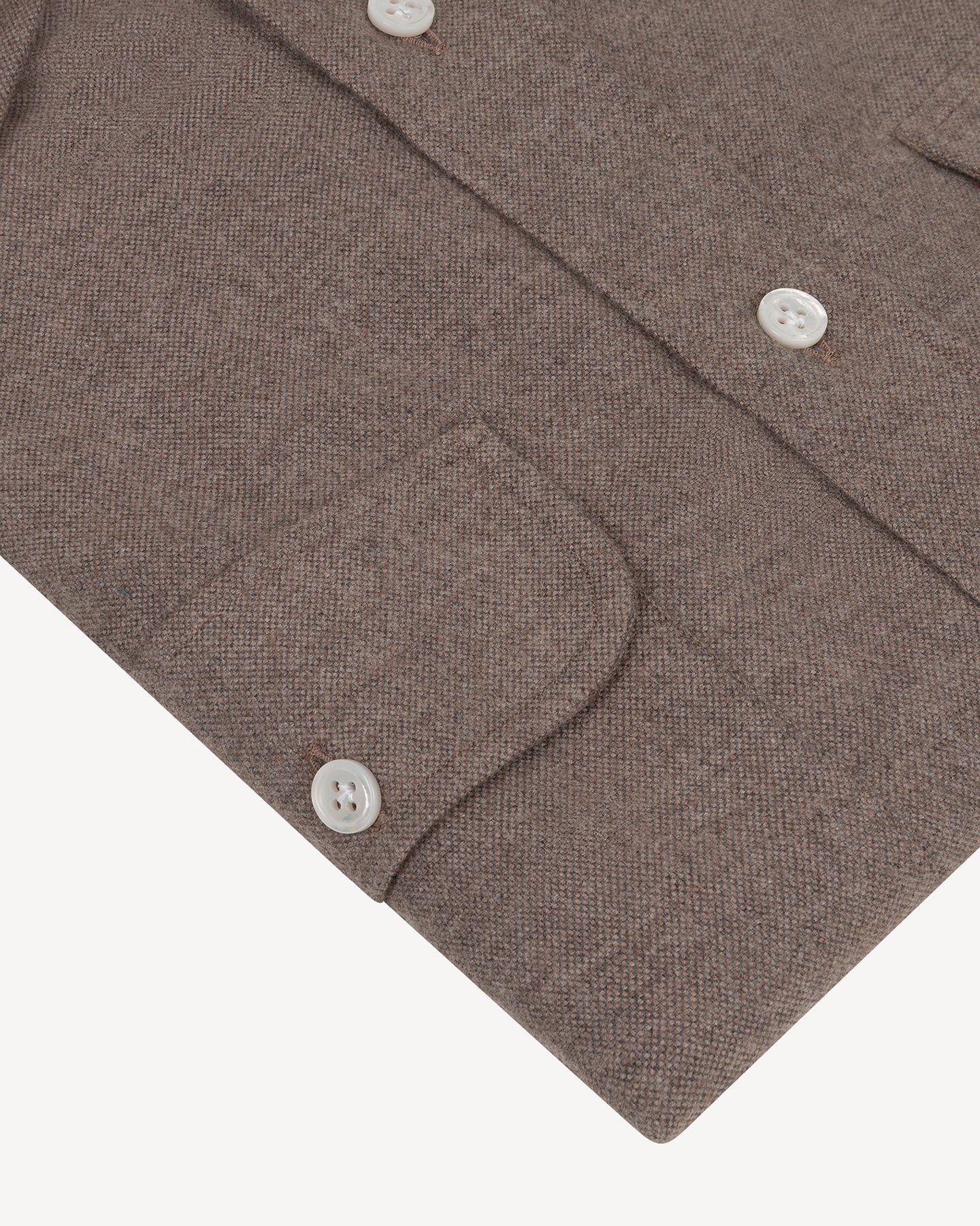 Taupe Brushed Oxford Two Pocket Shirt