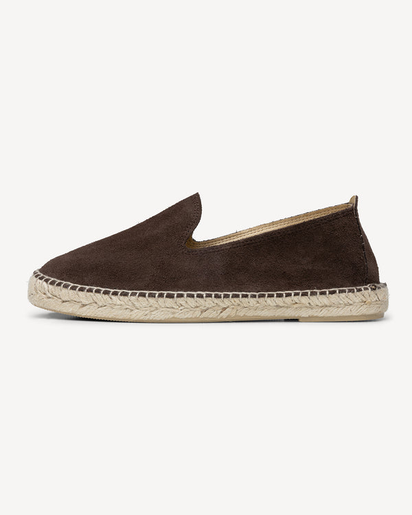 Dark Brown Suede Espadrilles