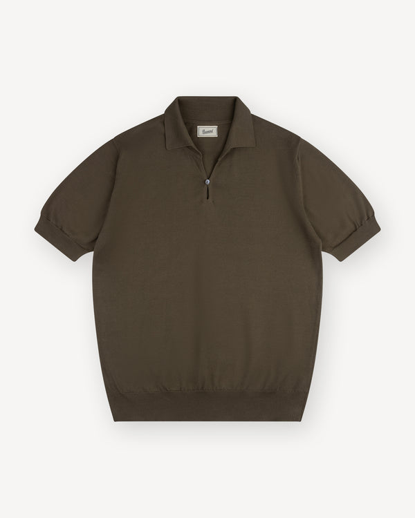 Green Cotton Skipper Polo