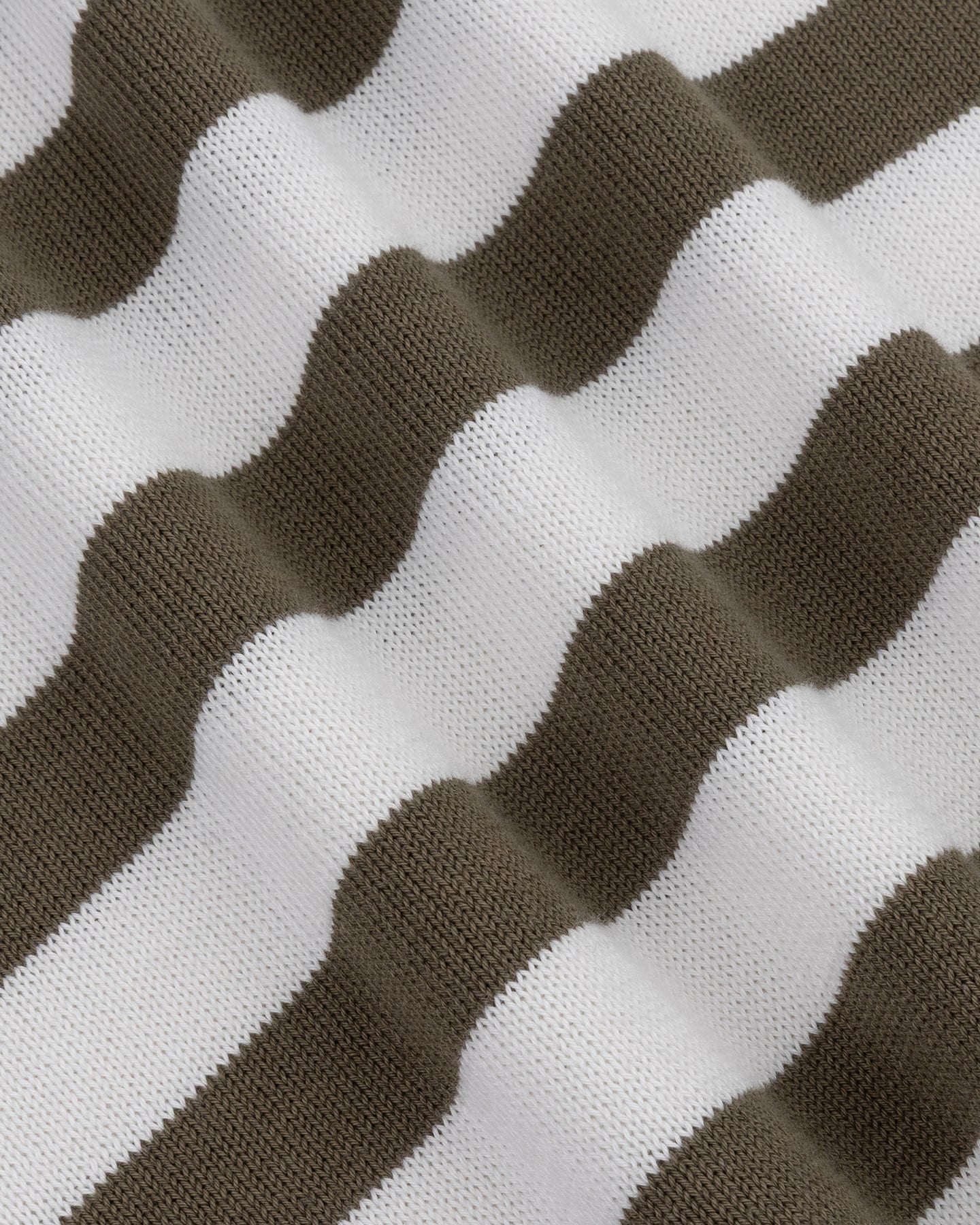 Green Ecru Striped Cotton Skipper Polo