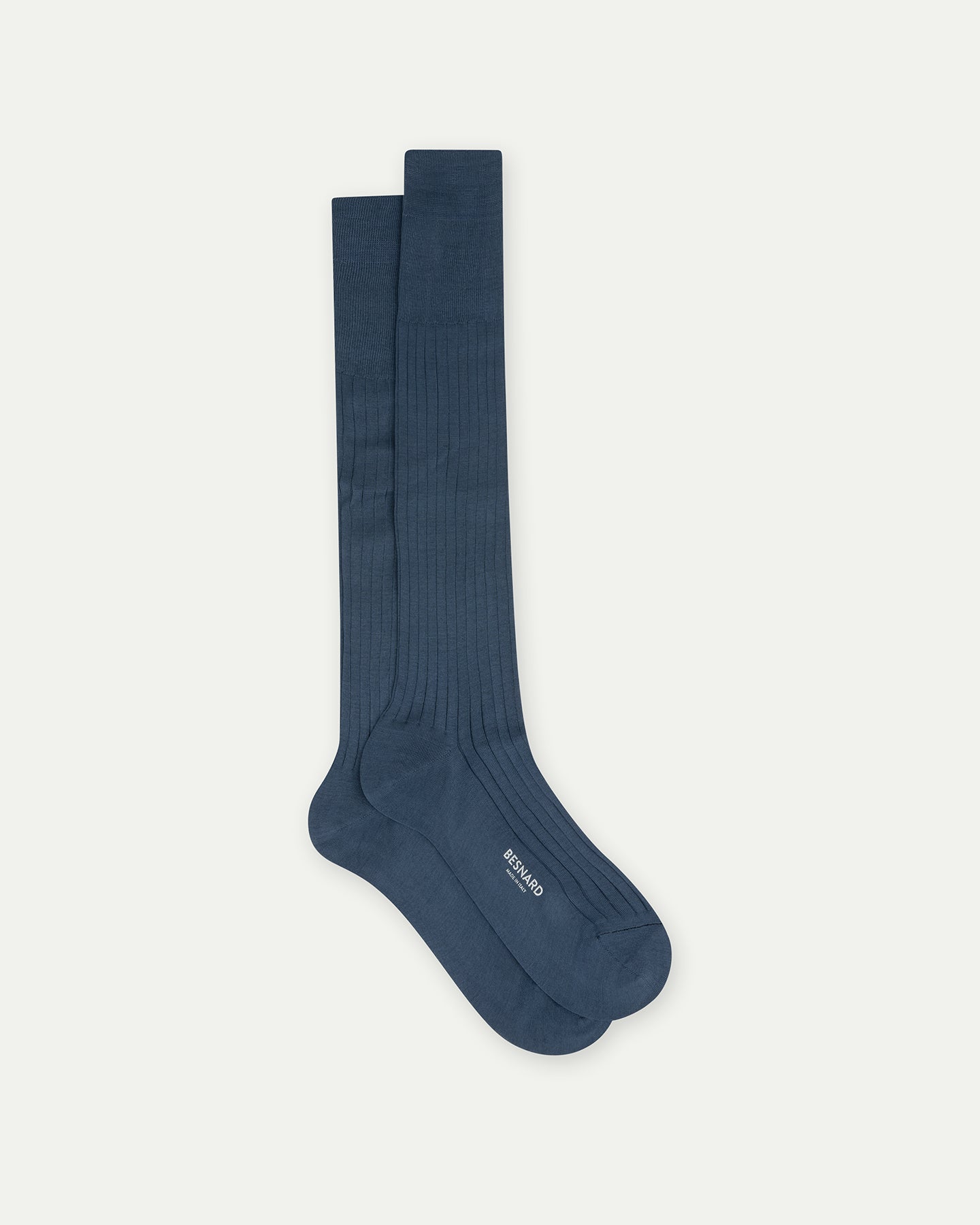 Air Force Blue Cotton Knee High Socks