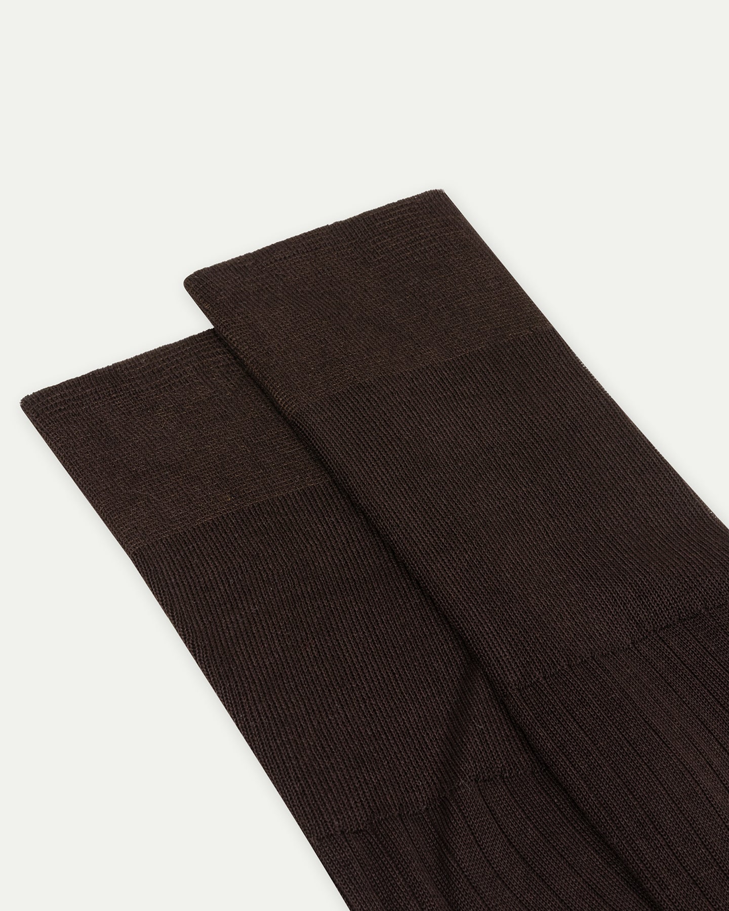 Dark Brown Cotton Knee High Socks