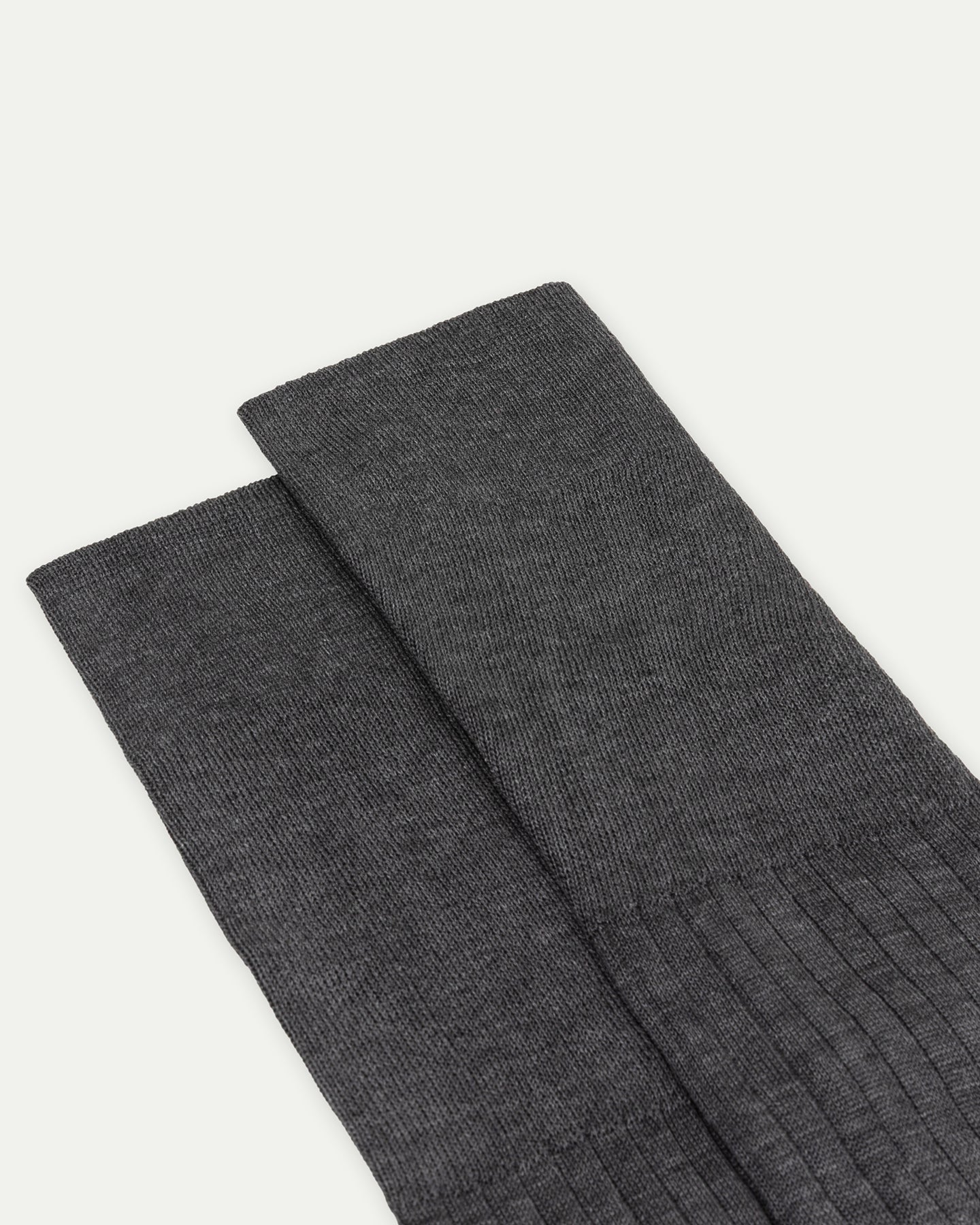 Mid Grey Cotton Knee High Socks