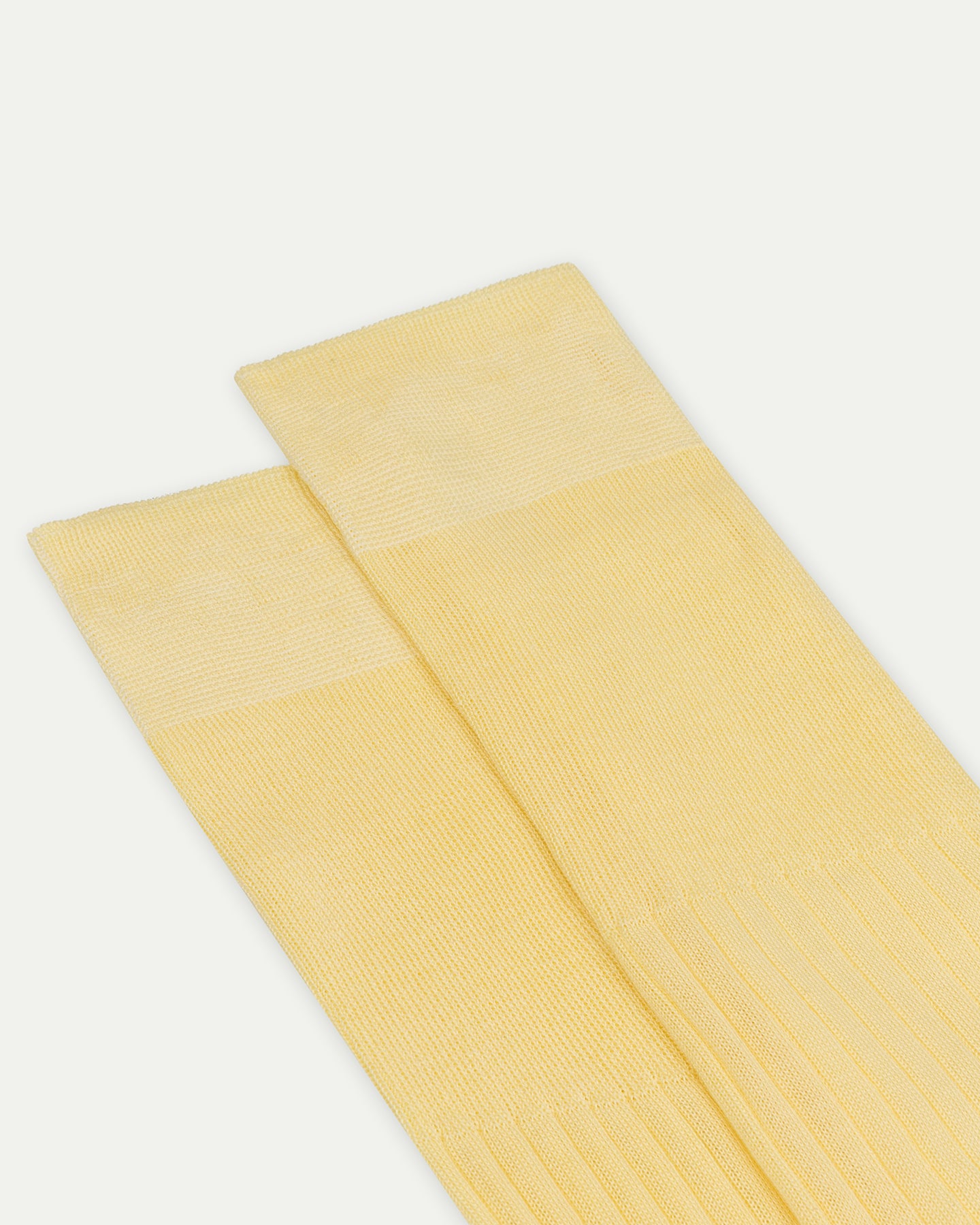 Yellow Cotton Knee High Socks