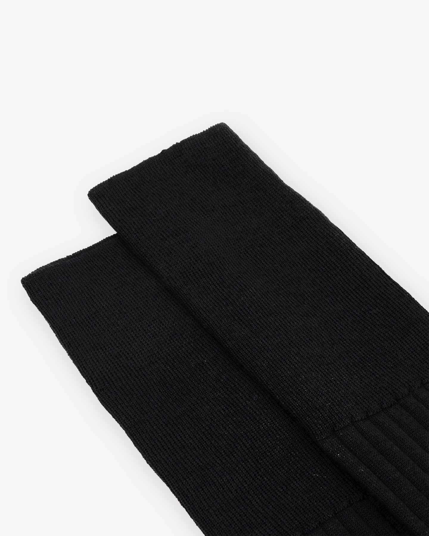 Black Wool Knee High Socks