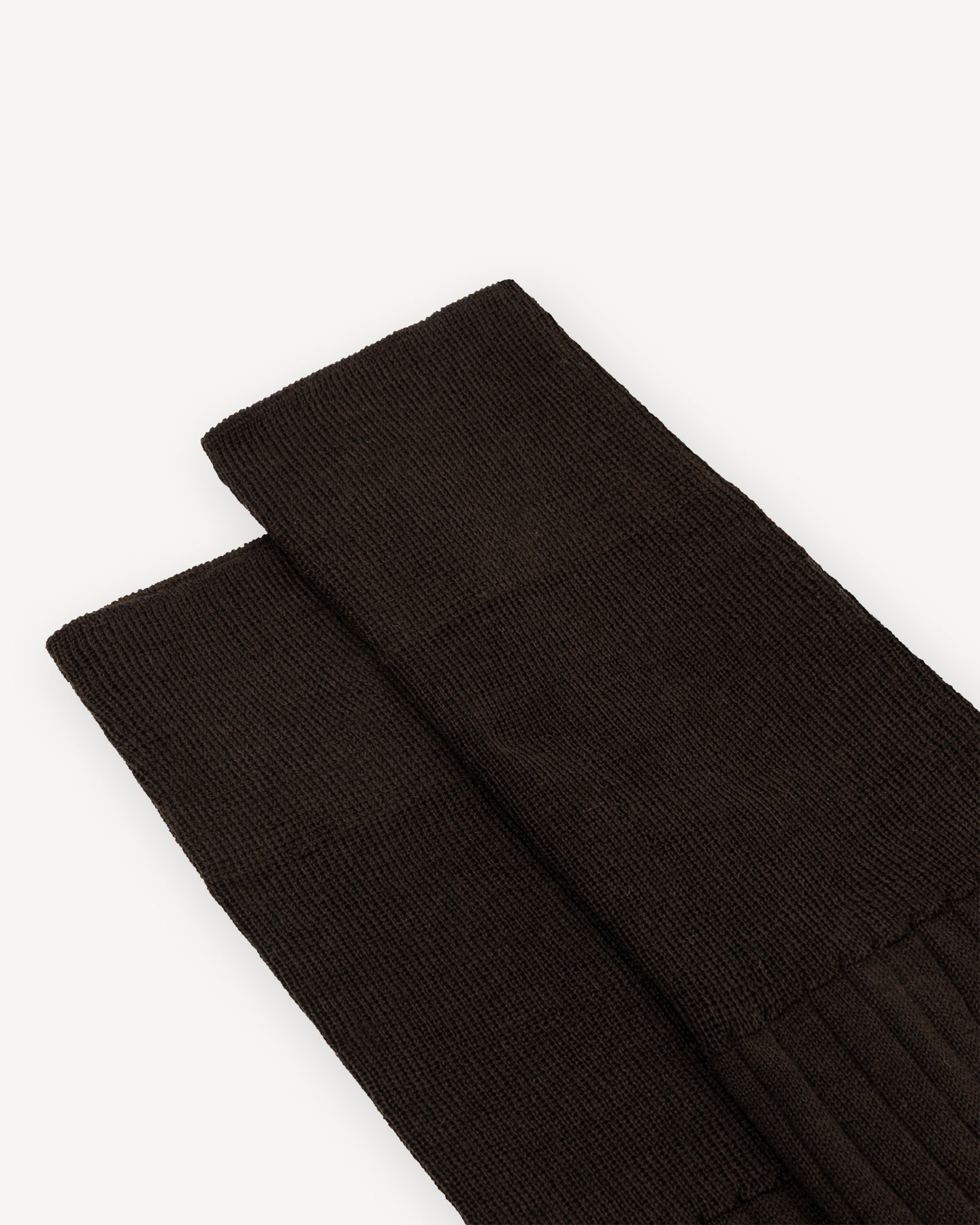 Dark Brown Wool Knee High Socks
