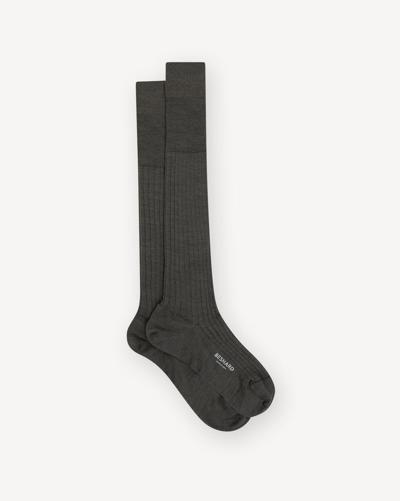 Green Wool Knee High Socks