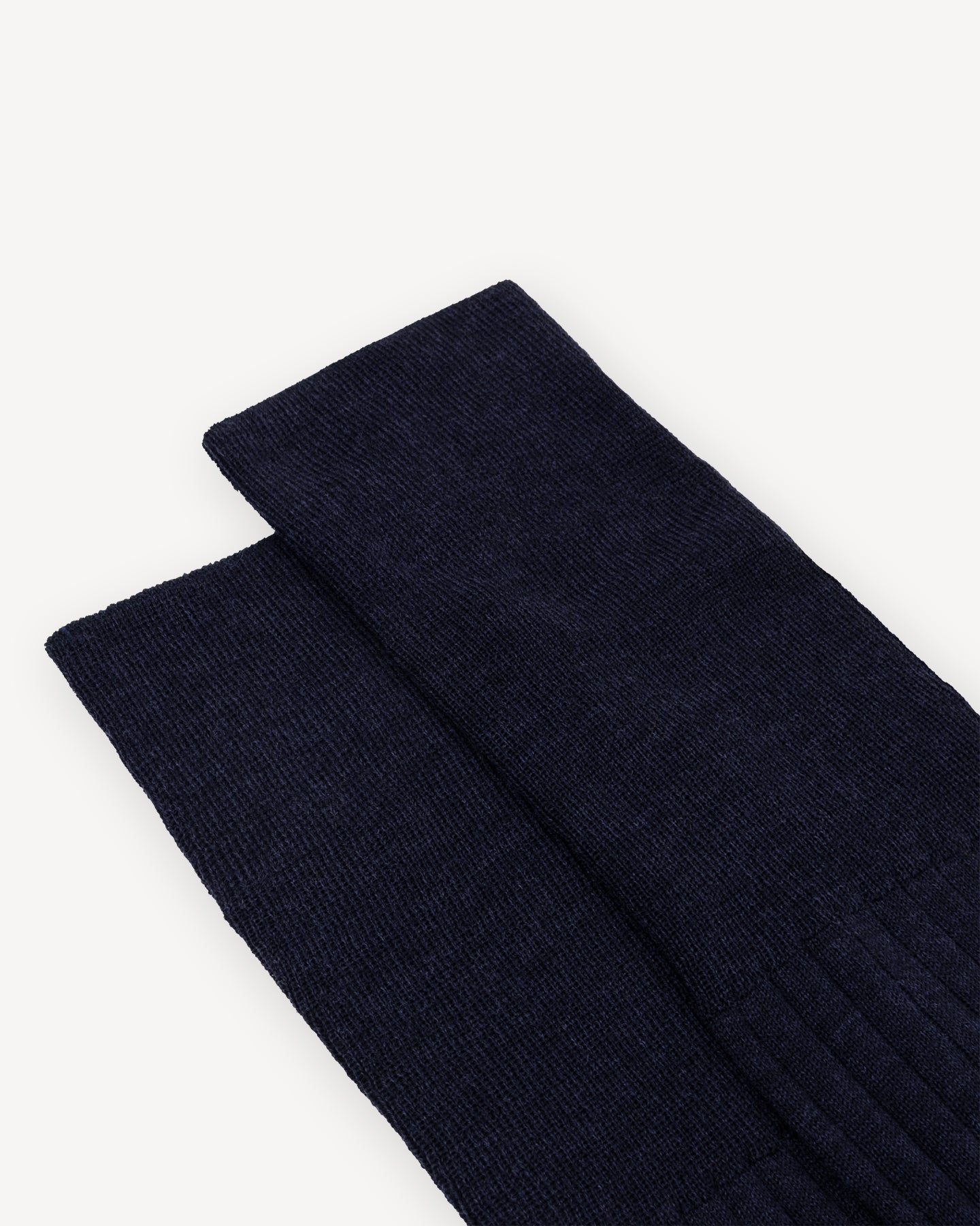 Navy Wool Knee High Socks
