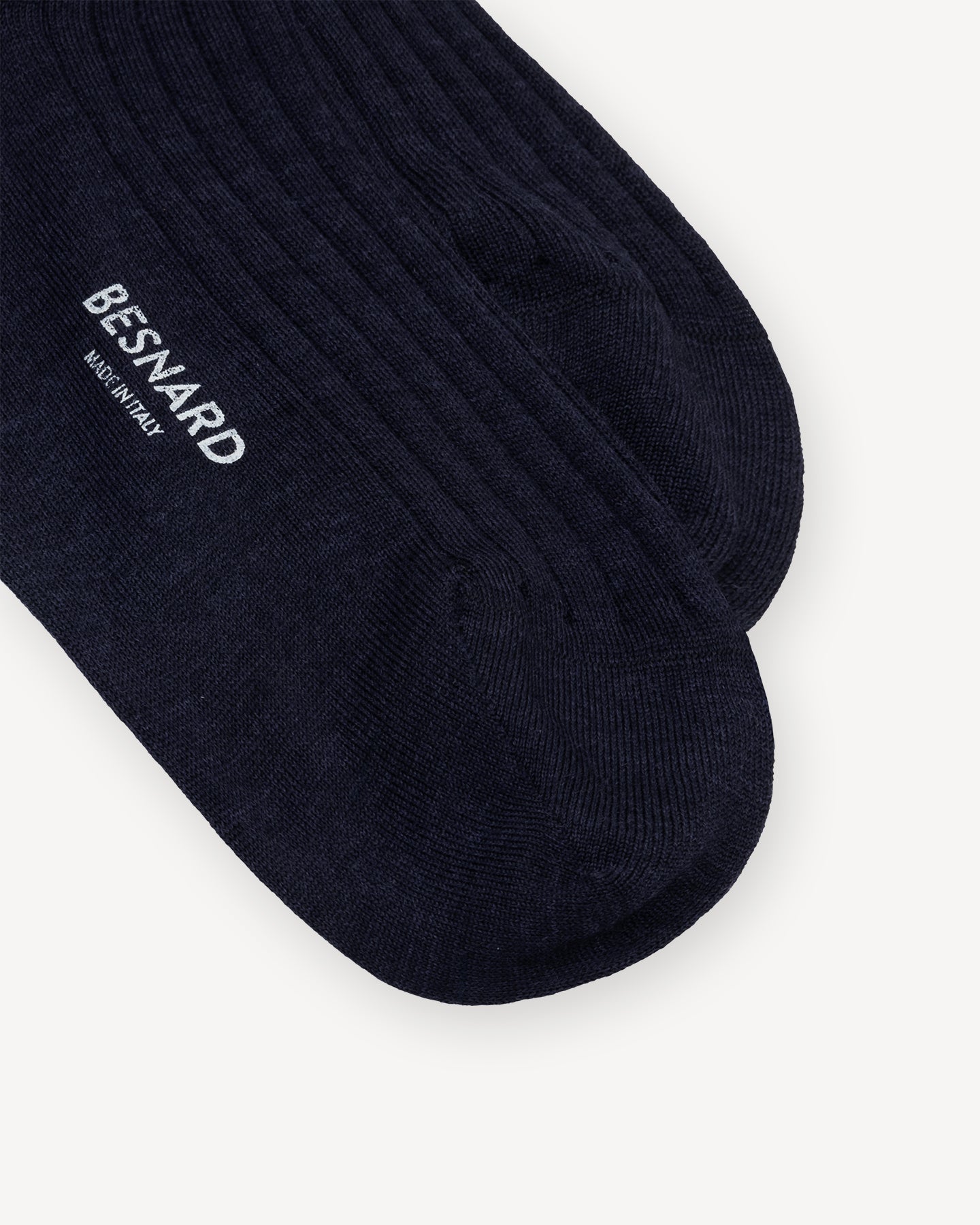 Navy Wool Knee High Socks