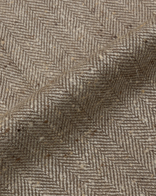 Sport Coat Beige Herringbone Silk Linen
