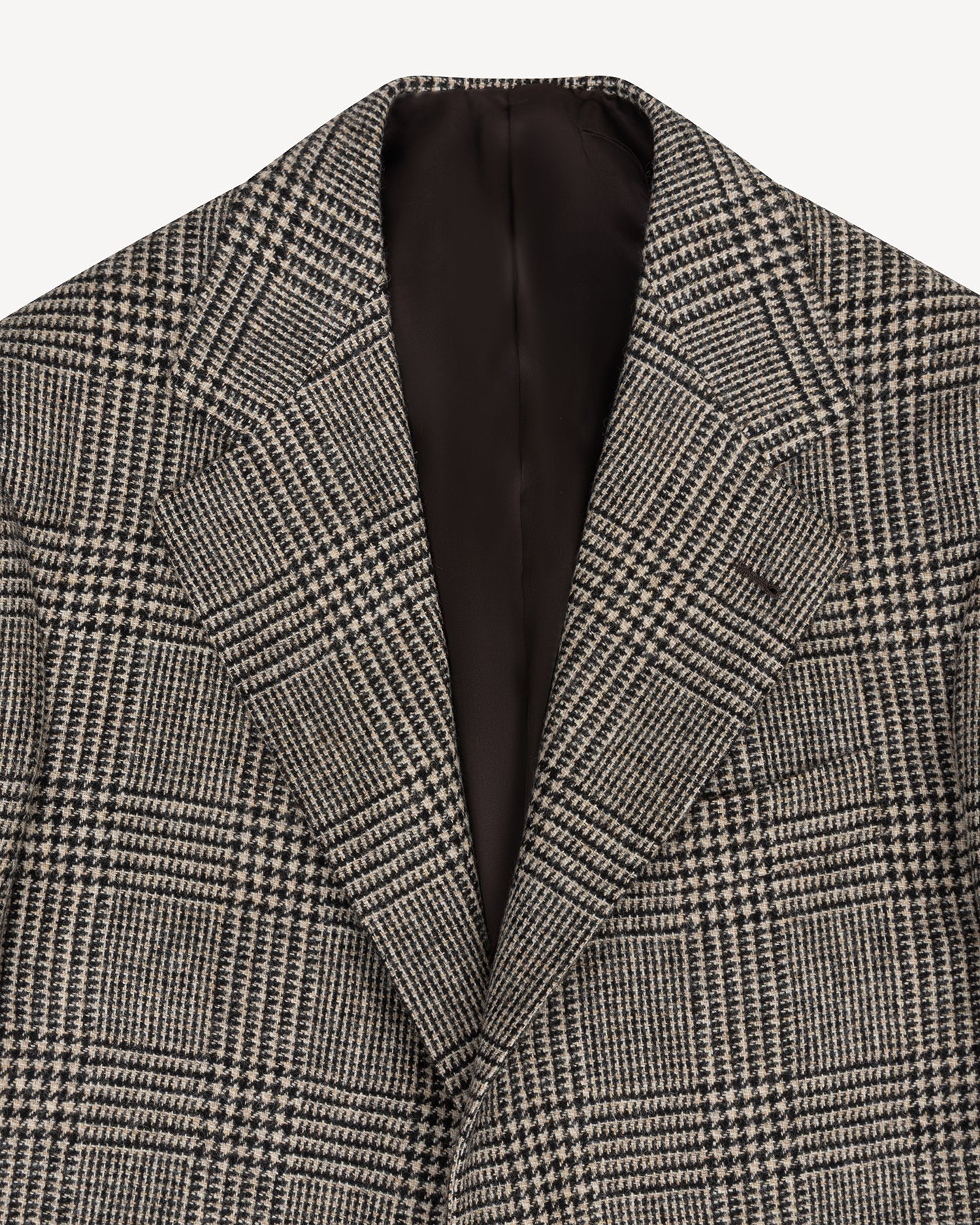Black Oatmeal Glen Check Tweed Sport Coat