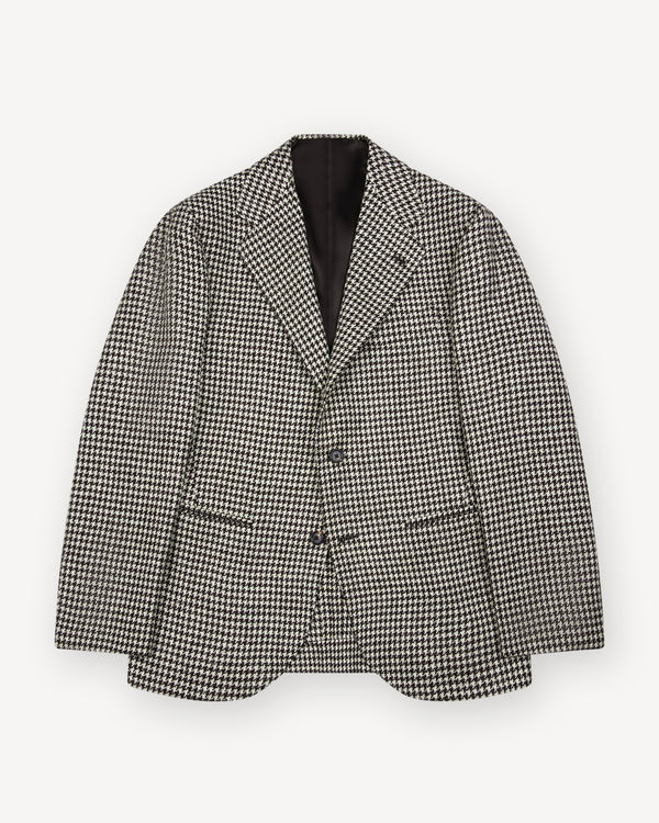 Black / White Houndstooth Wool Sport Coat