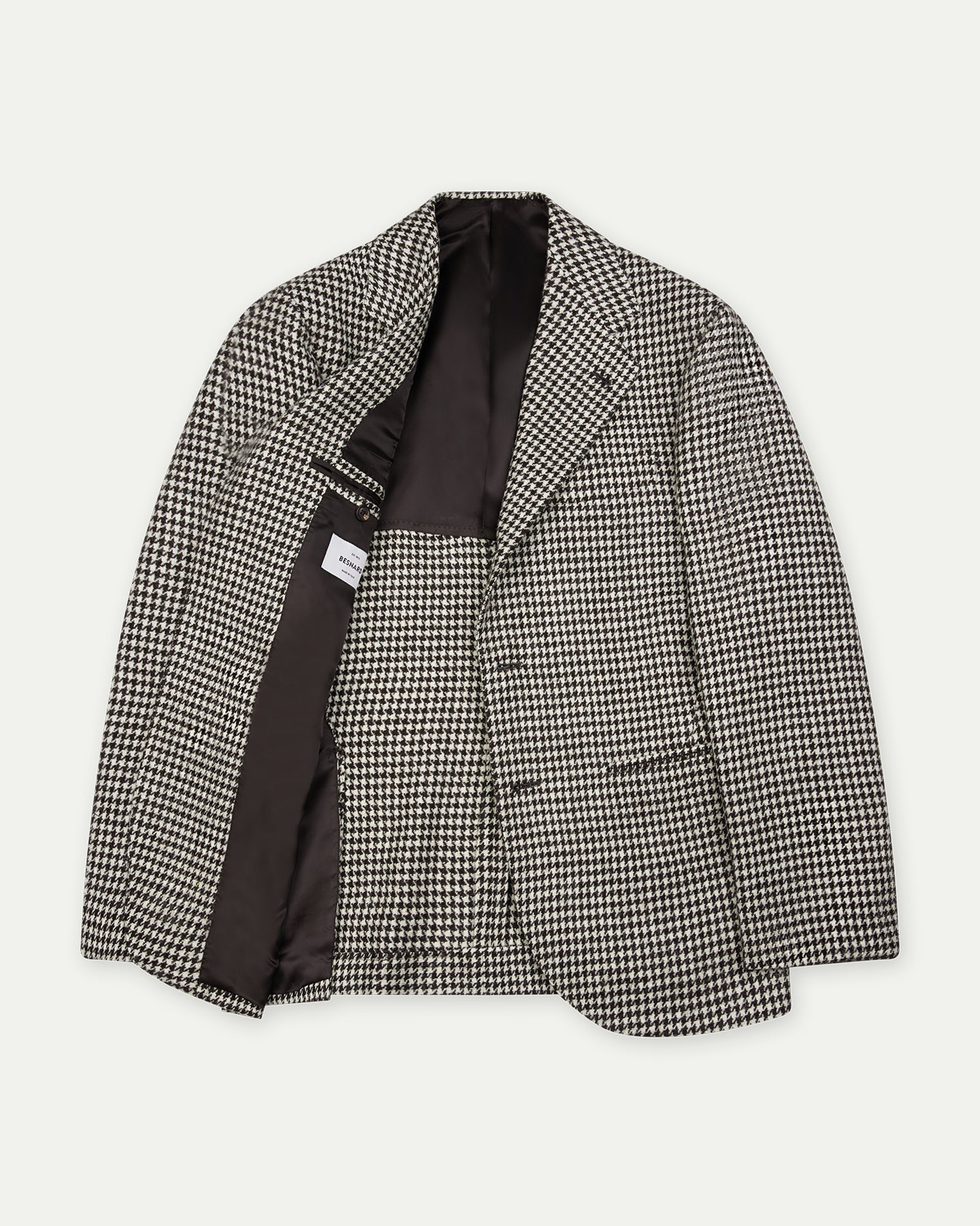 Made-To-Order Black / White Houndstooth Wool Sport Coat