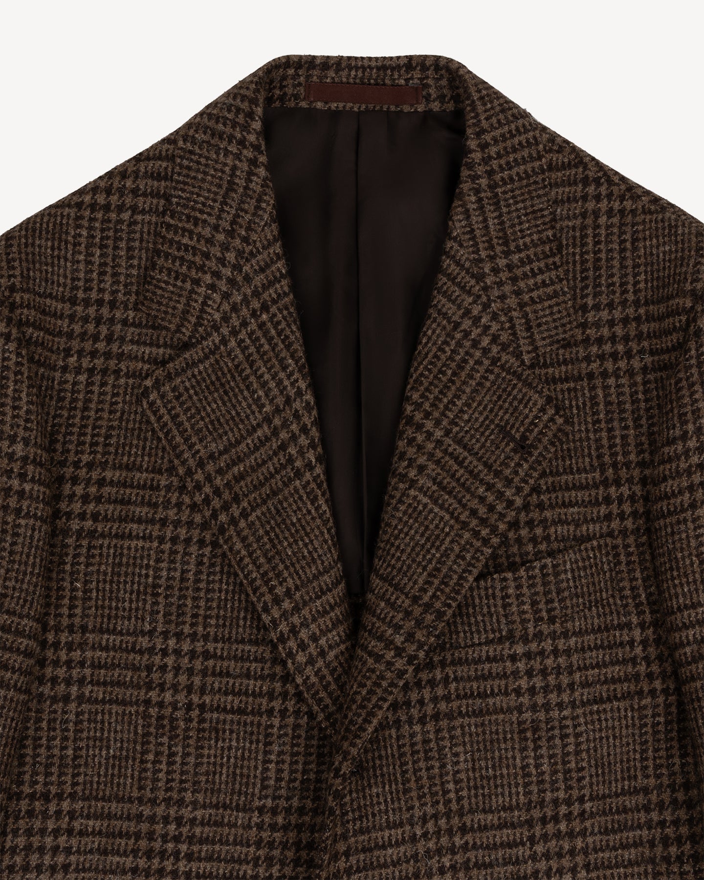 Brown single breasted Glen Check Tweed Sport Coat