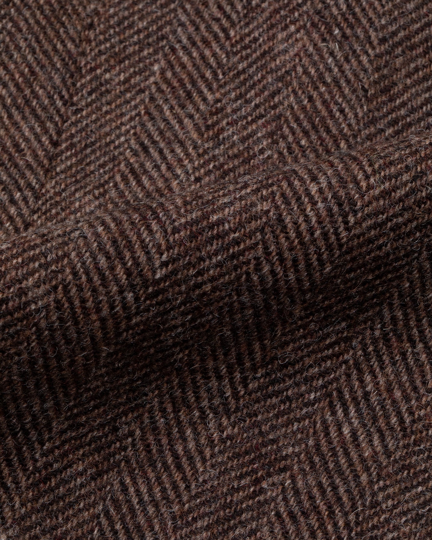 Brown Herringbone Tweed fabric