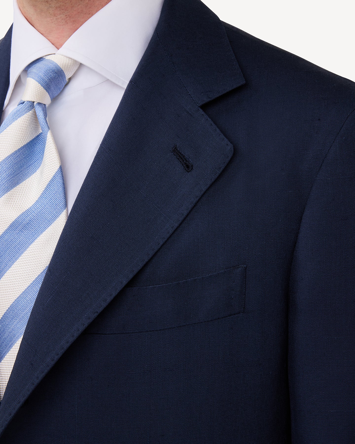 Navy Dupioni Silk Sport Coat