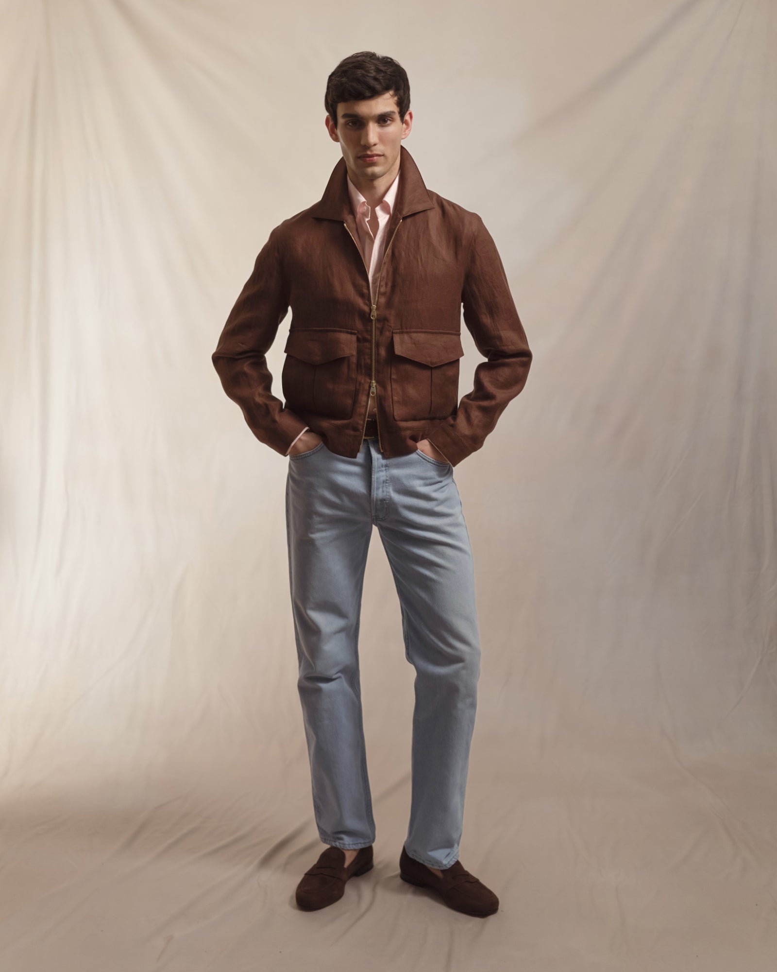 Pink University Stripe Oxford Cloth Button Down Shirt