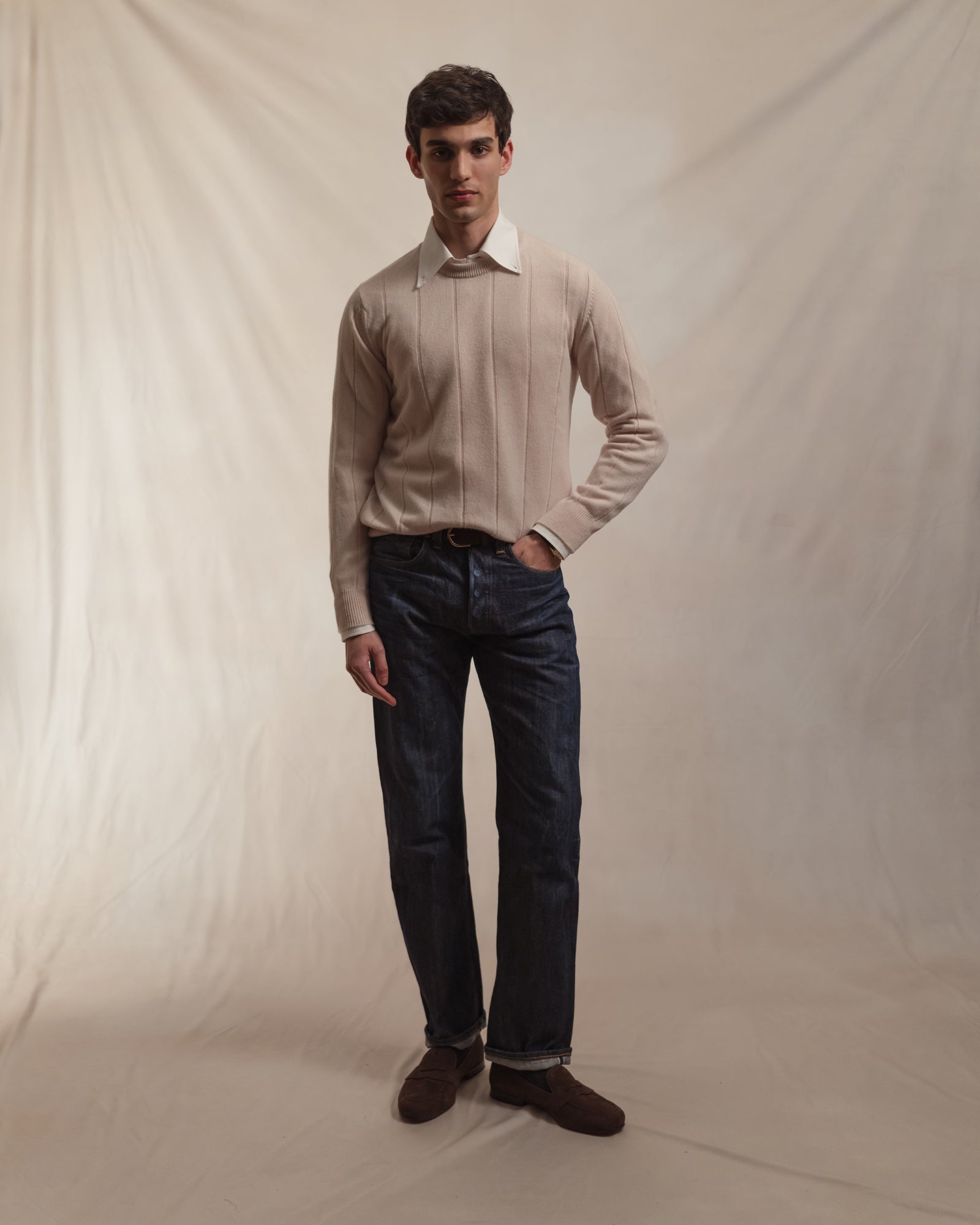 White Oxford Cloth Button Down Shirt