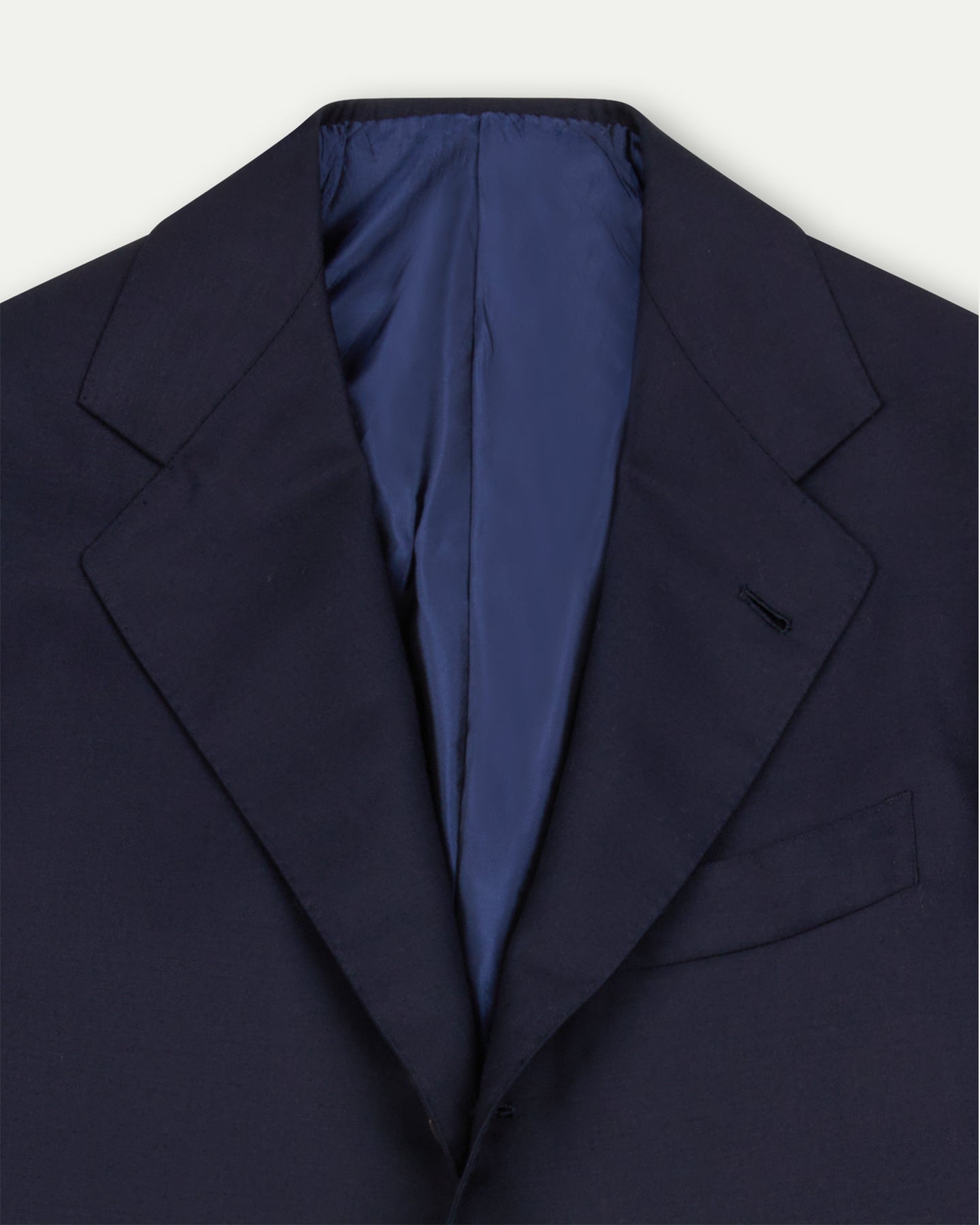 Made-To-Order Navy Hopsack Suit Jacket