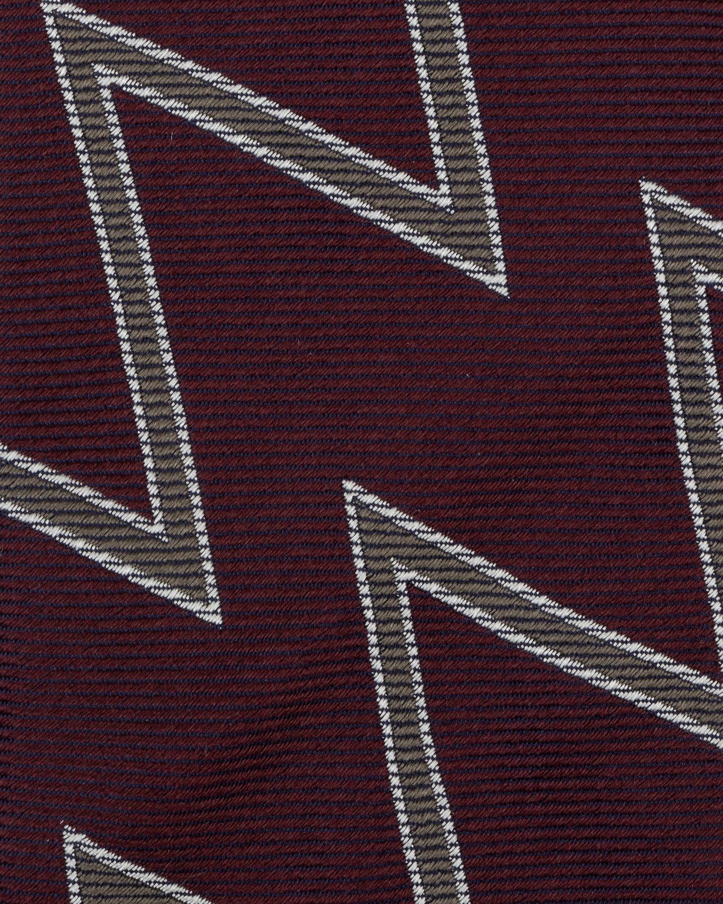 Burgundy Brown and White Royal Artillery Regimental silk