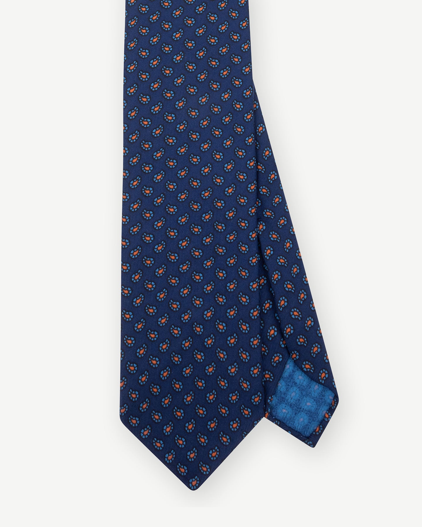 Dark blue Ancient Madder tie with small paisley pattern