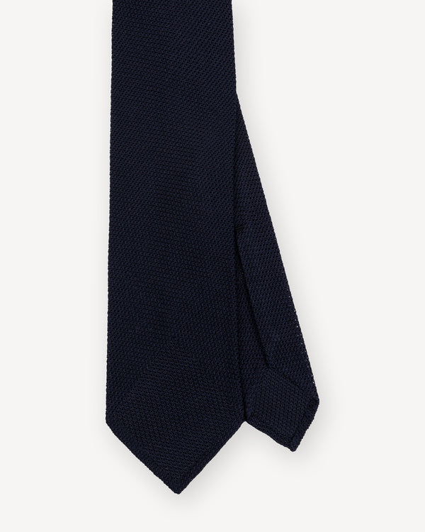 Dark Navy Garza Fina Grenadine Tie