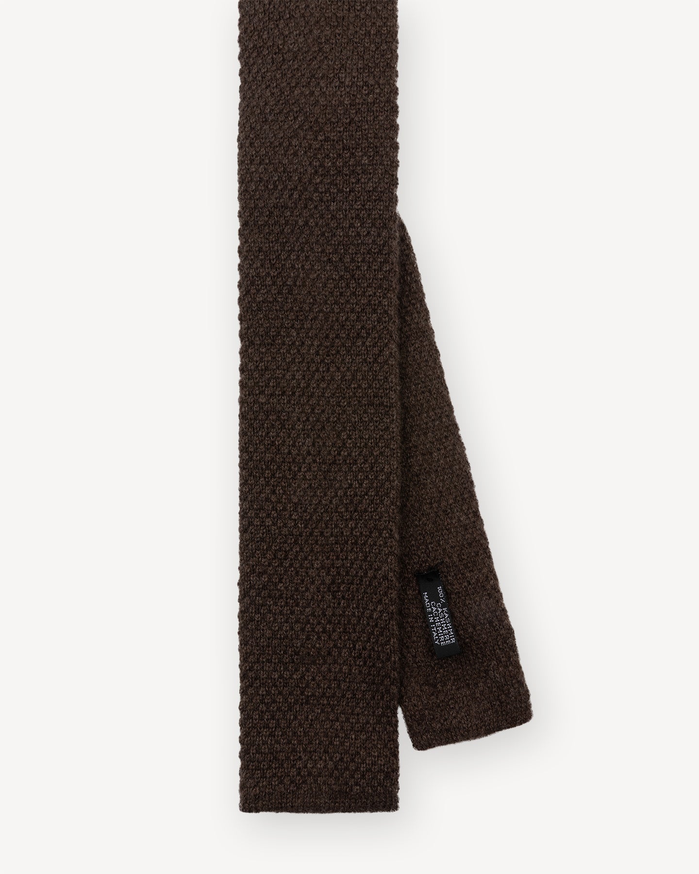 Dark Brown Knitted Cashmere Tie