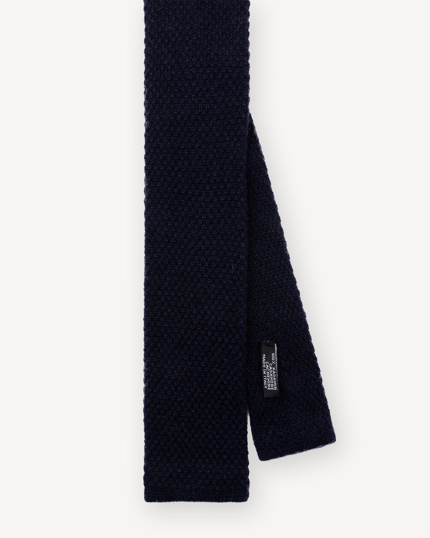 Navy Knitted Cashmere Tie