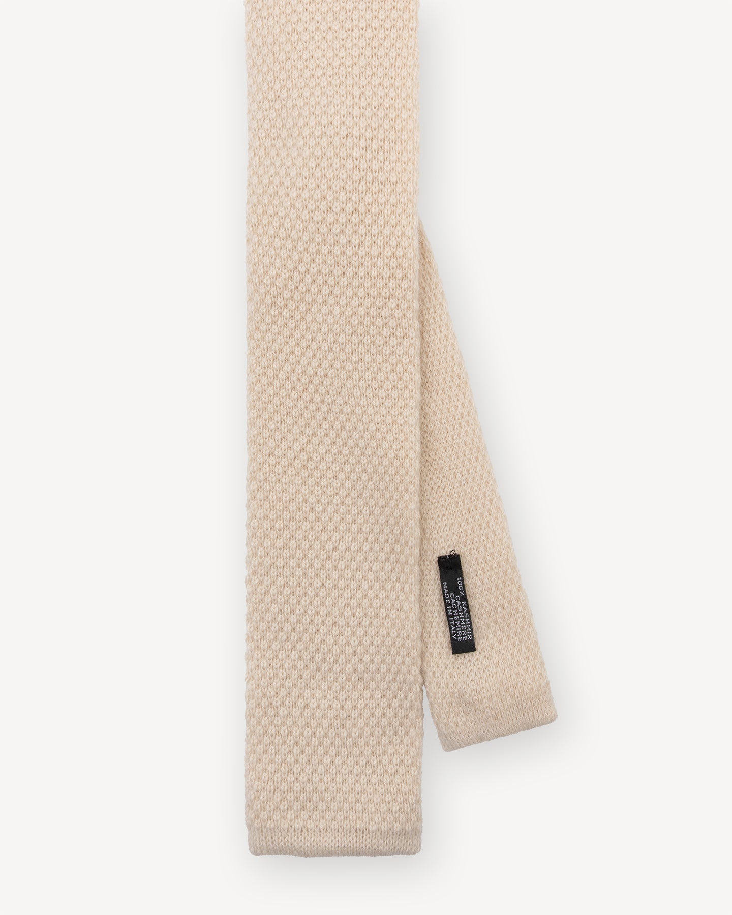 Oatmeal Knitted Cashmere Tie