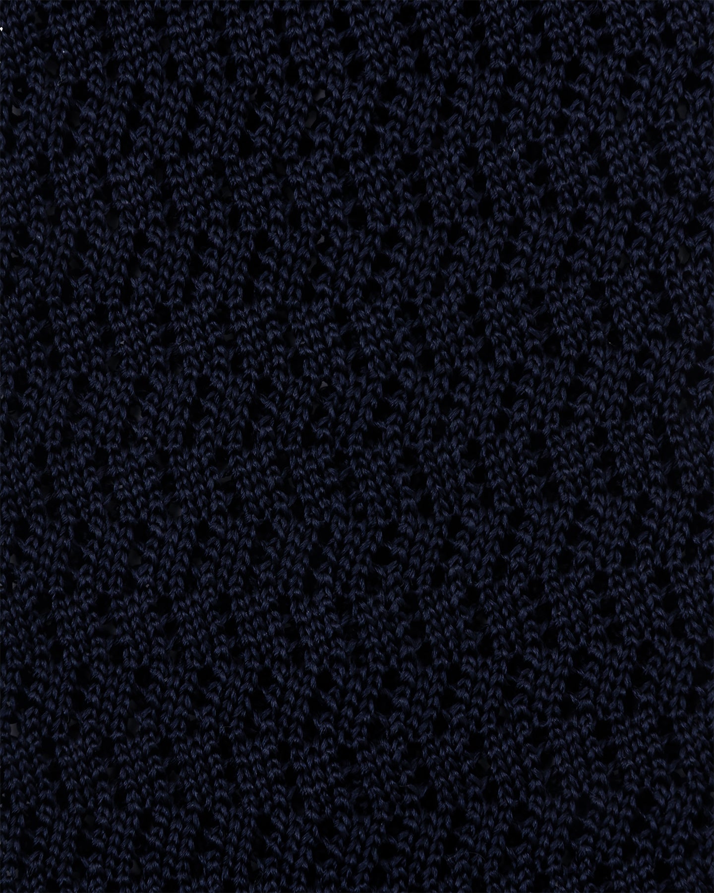 Navy Knitted Silk Zigzag Texture