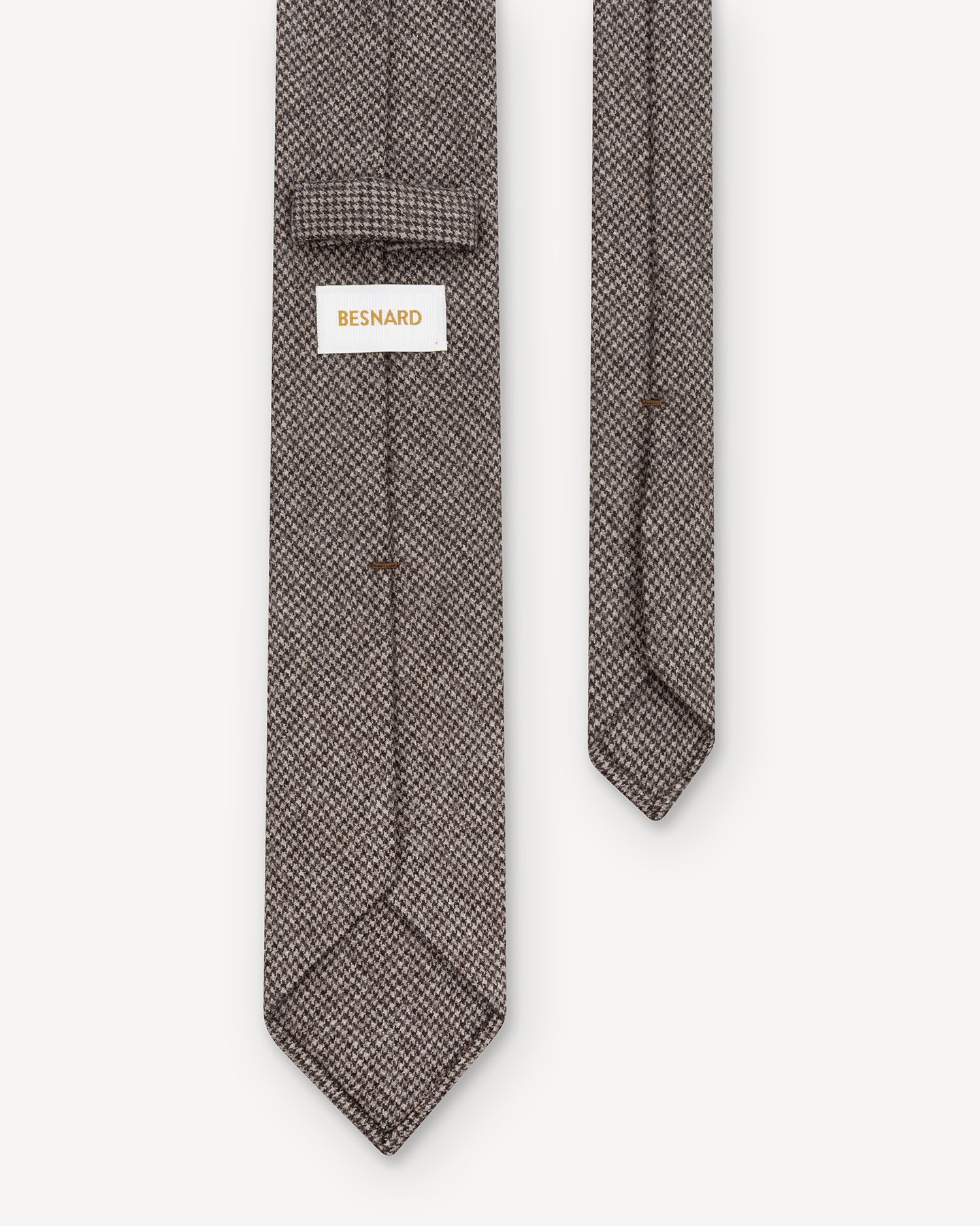 Light Brown Fox Brothers Flannel Houndstooth Tie