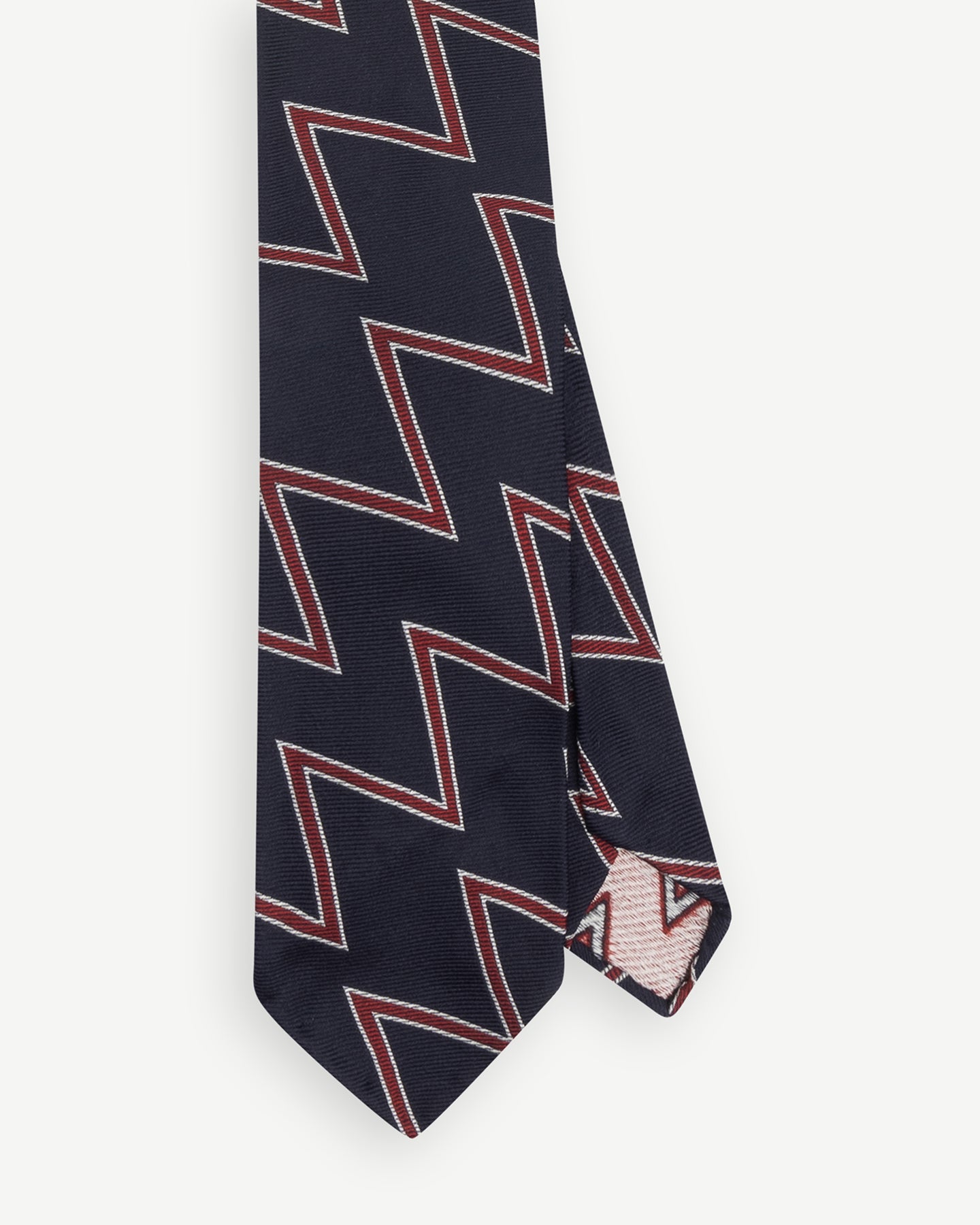 Navy Red and White Royal Artillery Regimental Tie