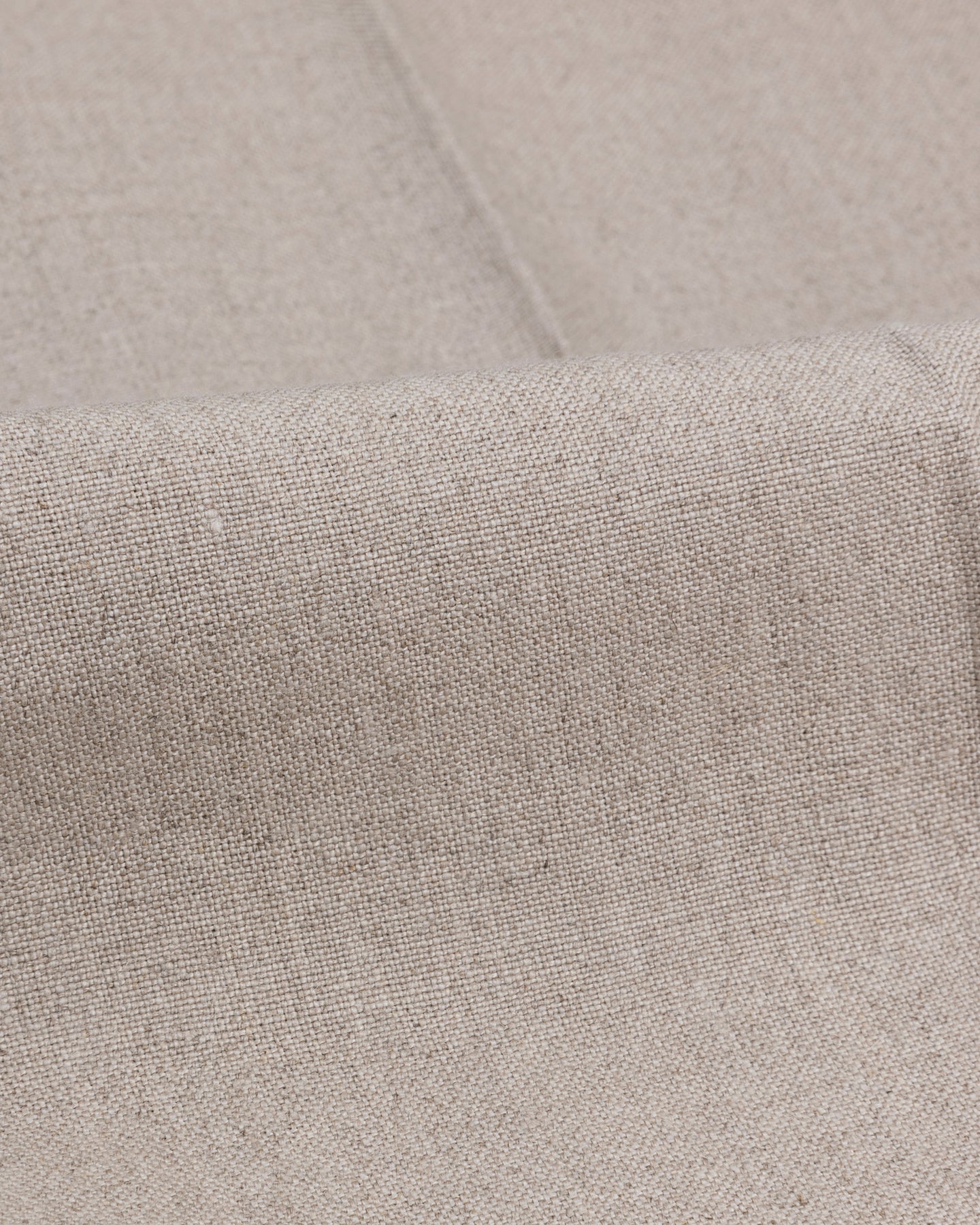Natural Single Pleat Linen Trousers