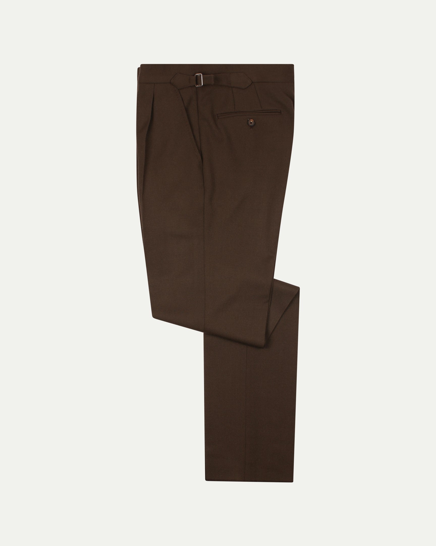 Made-To-Order Trousers in Brown Cavalry Twill